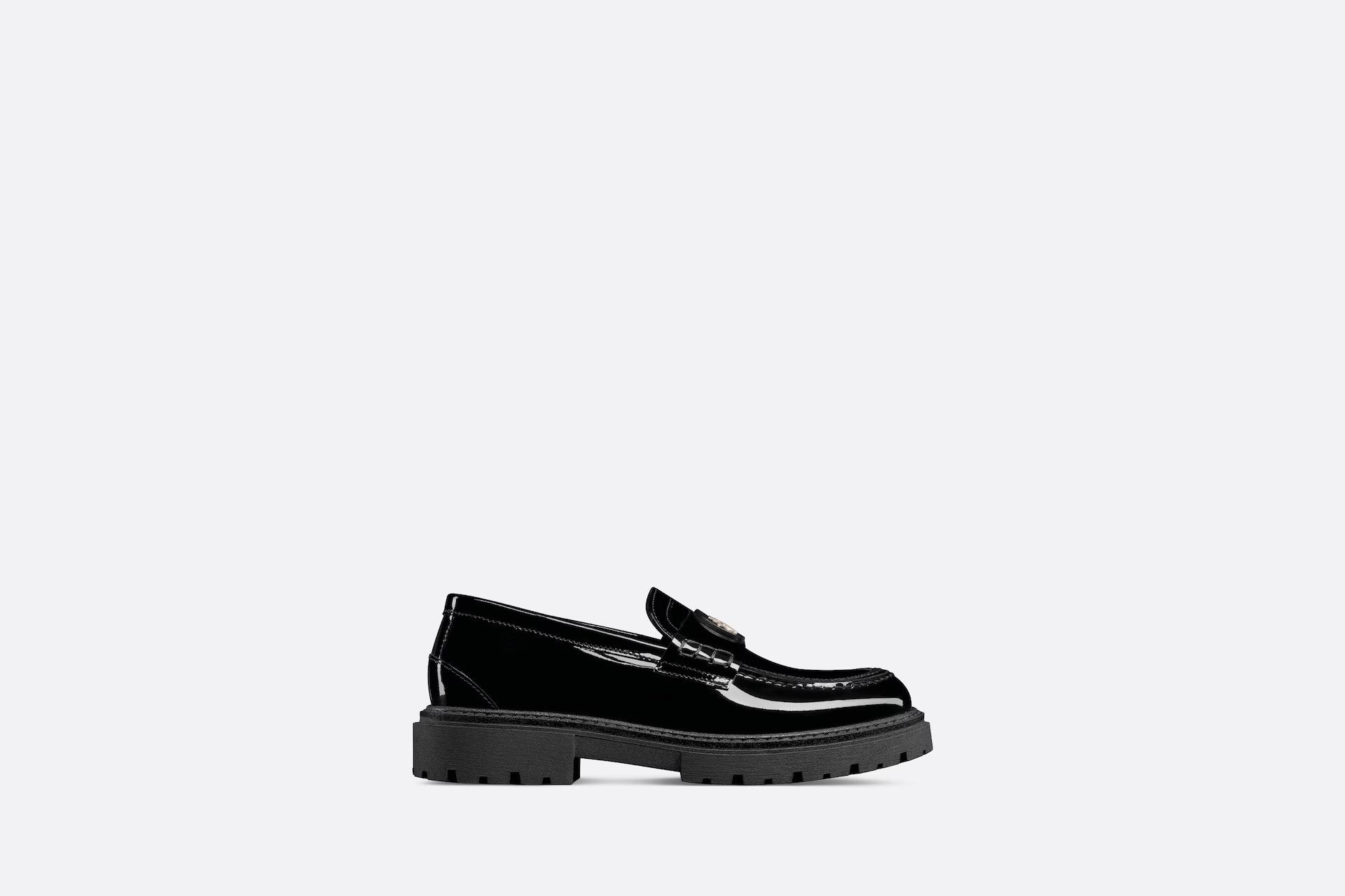 Dior Kids Vernis Moccasin Loafers (Black)