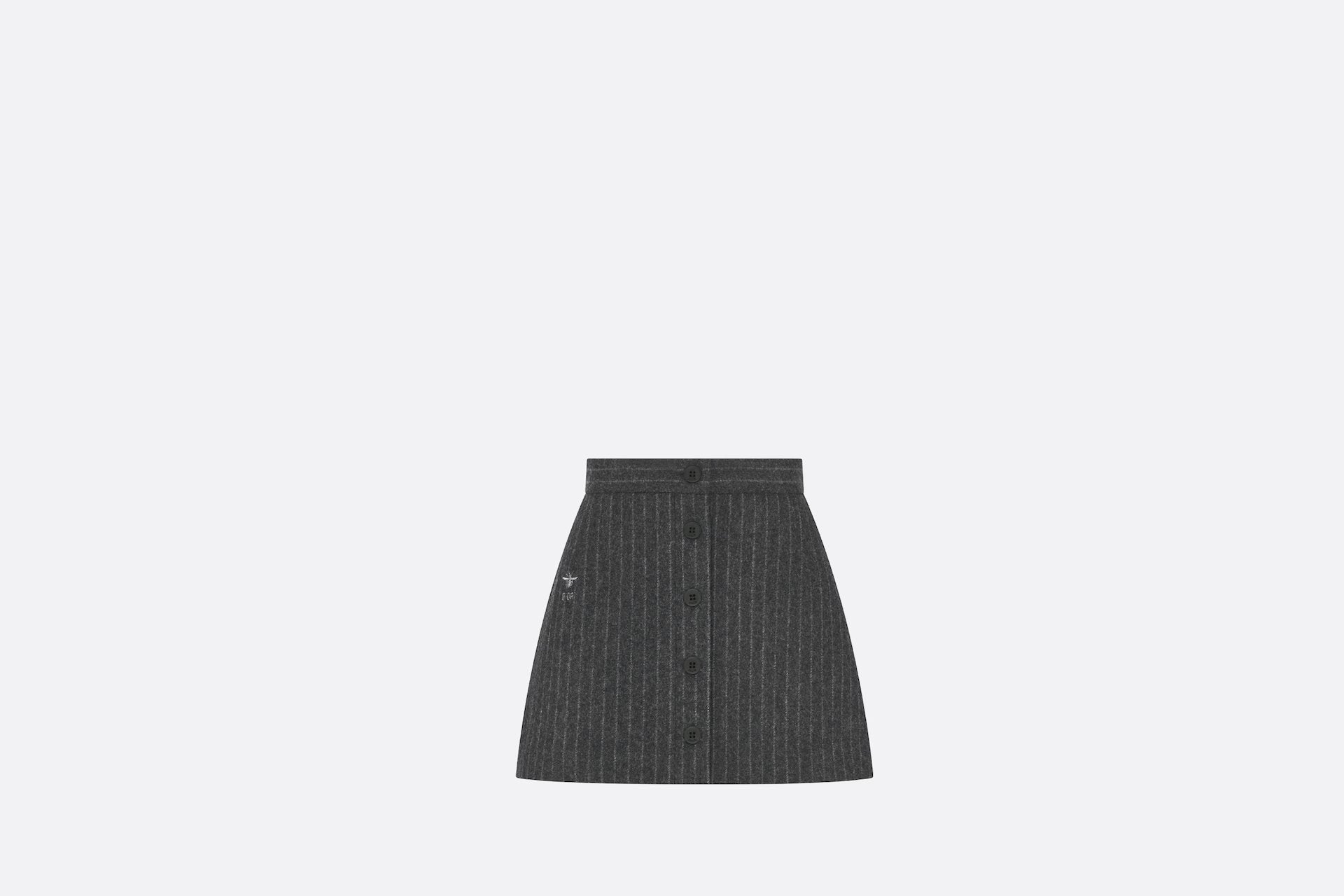 Dior Kids Striped Flannel Skirt (Grey)