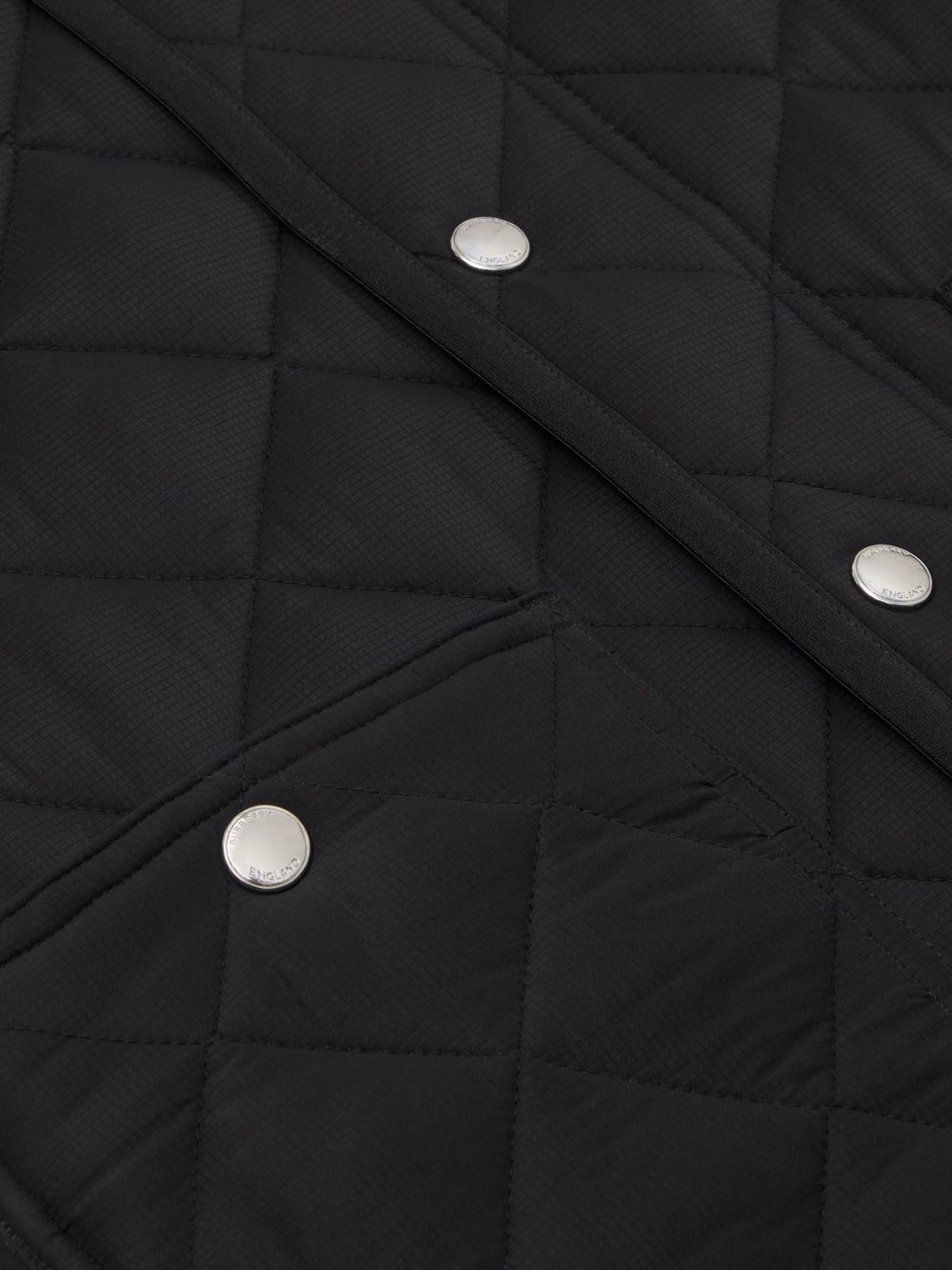 [Outlet] Burberry Kids REILLY Quilted Hooded Jacket (Black)