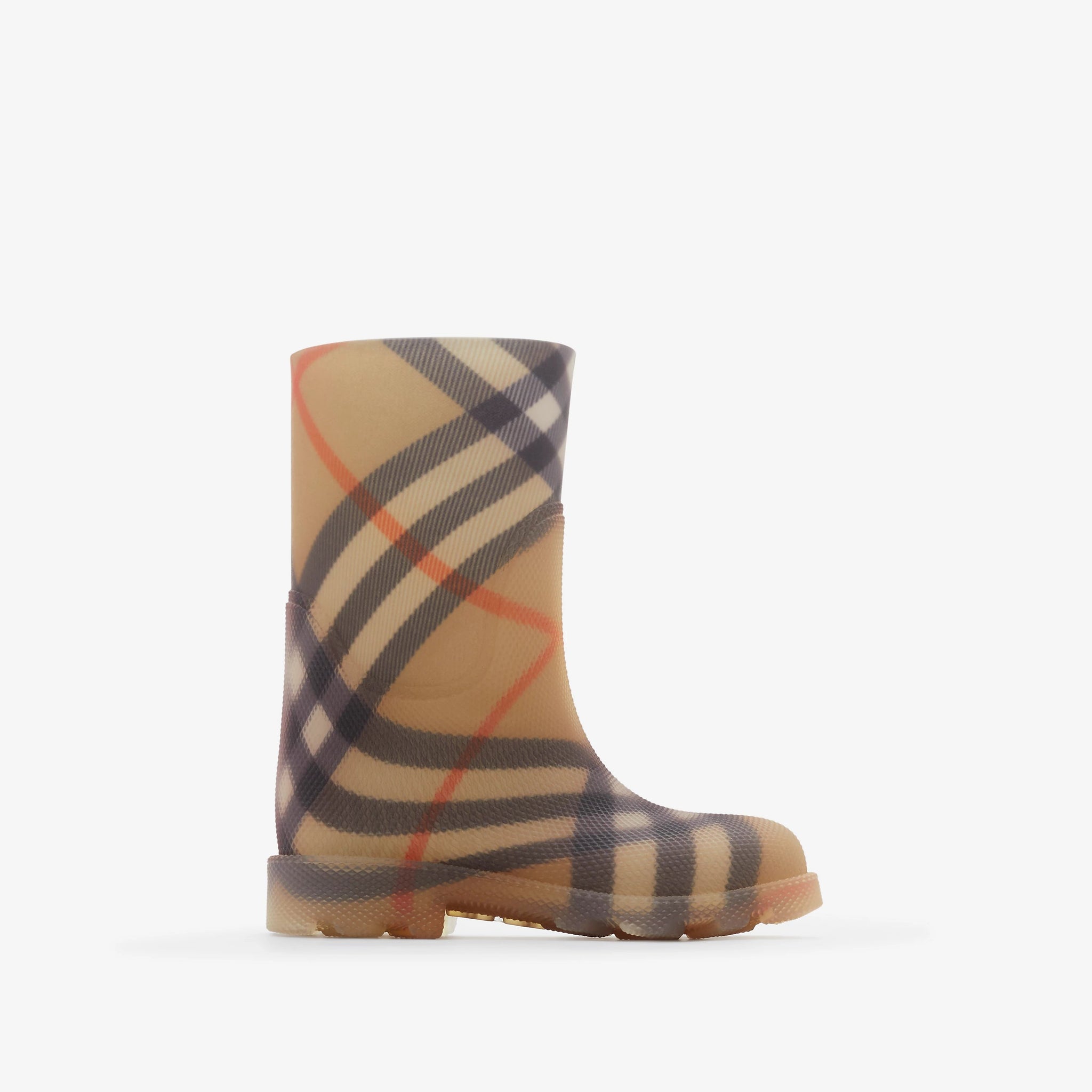 Burberry Baby &amp; Kids Check Rain Boots (Sand)