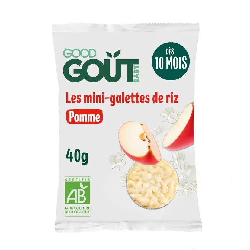 GOOD GOUT 프랑스 유기농 쌀과자 40g (사과)