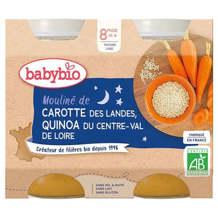 Babybio Organic Baby Food Carrot Quinoa 200g X 2 Set (8 months and up)