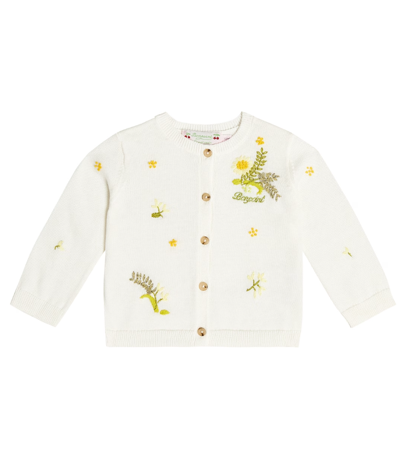 [Outlet] Bonpoint Claudie Baby Cardigan (White)