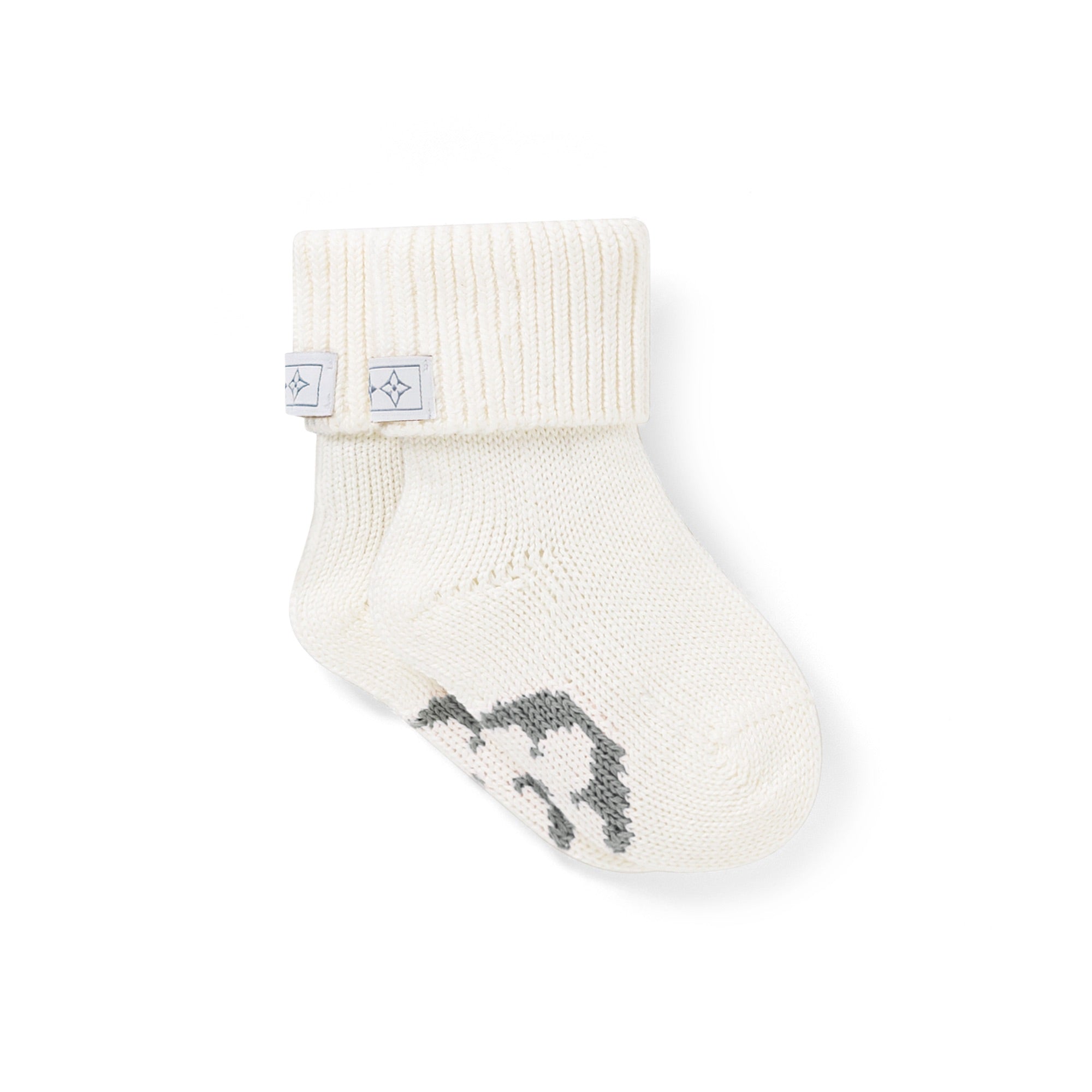 Louis Vuitton Baby Socks 3-Piece Set (Gray/White/Blue) 