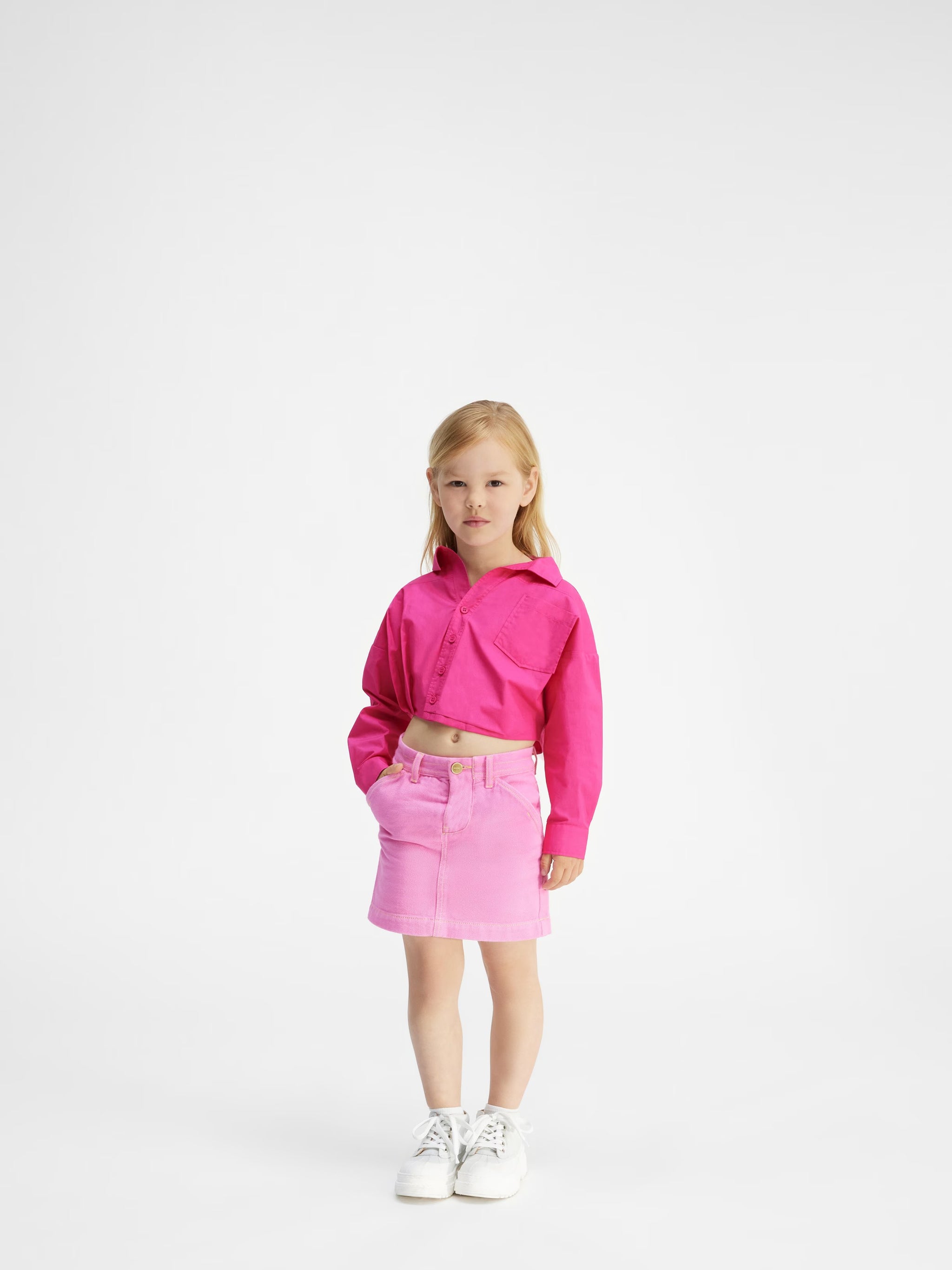 Jacquemus Kids Mejean Asymmetric Crop Shirt (2 Colors)