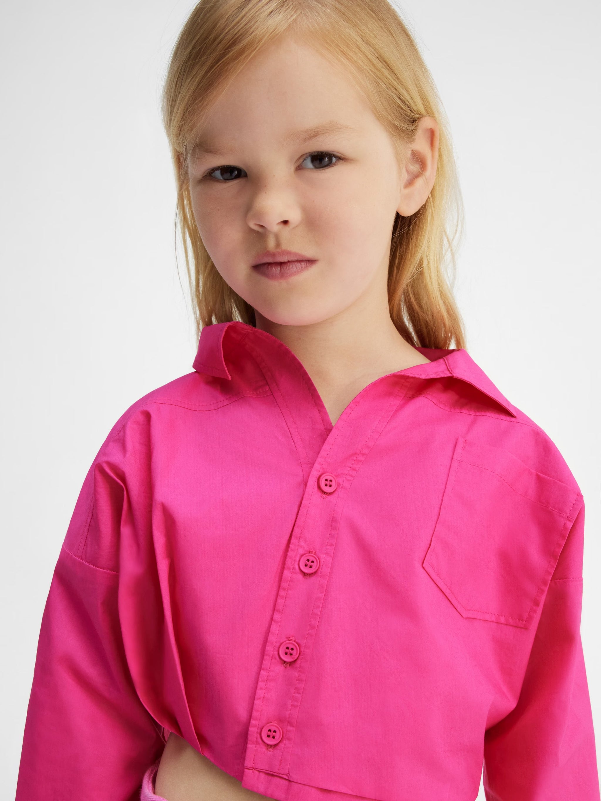 Jacquemus Kids Mejean Asymmetric Crop Shirt (2 Colors)