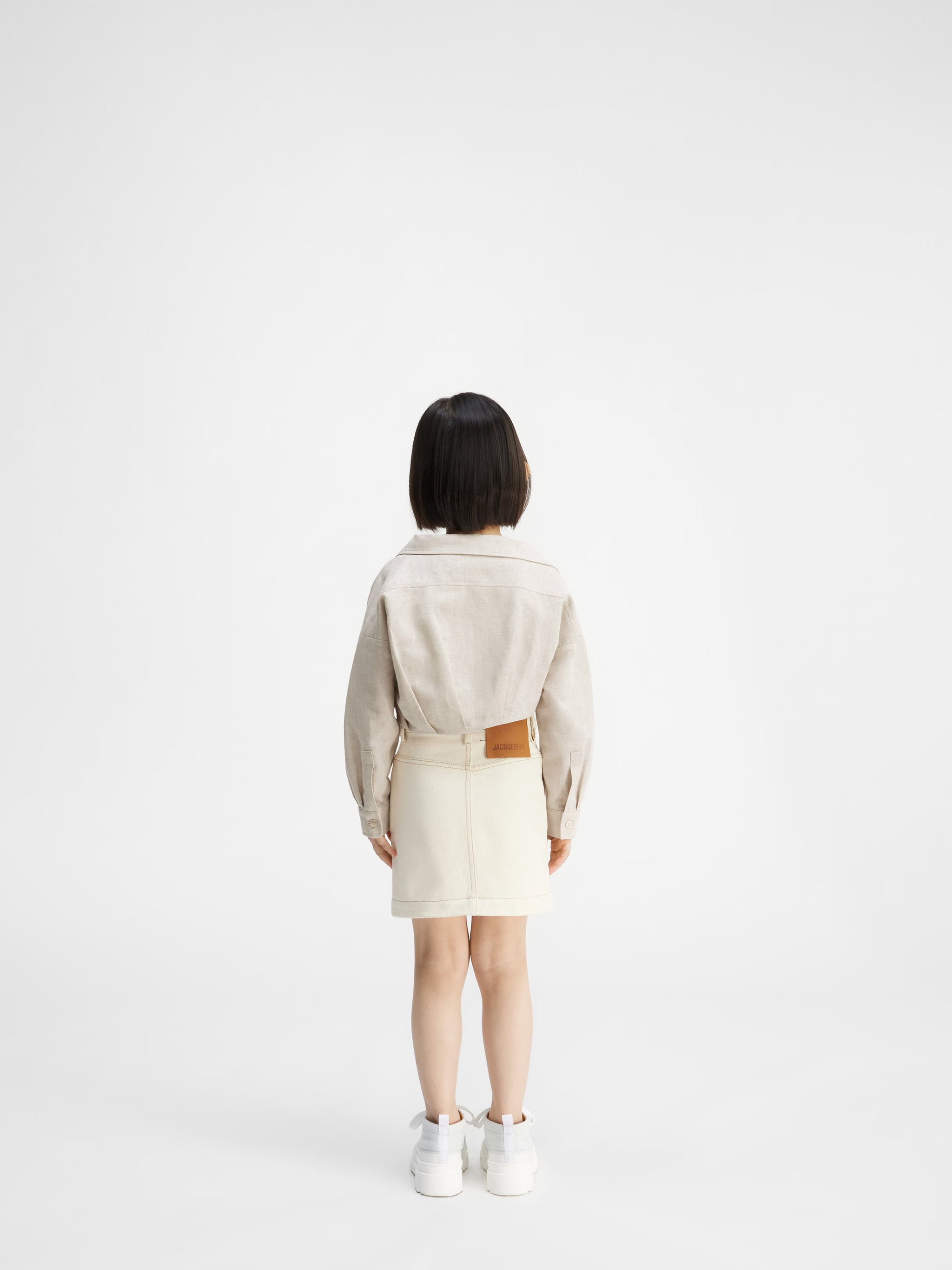 Jacquemus Kids Mejean Asymmetric Crop Shirt (2 Colors)