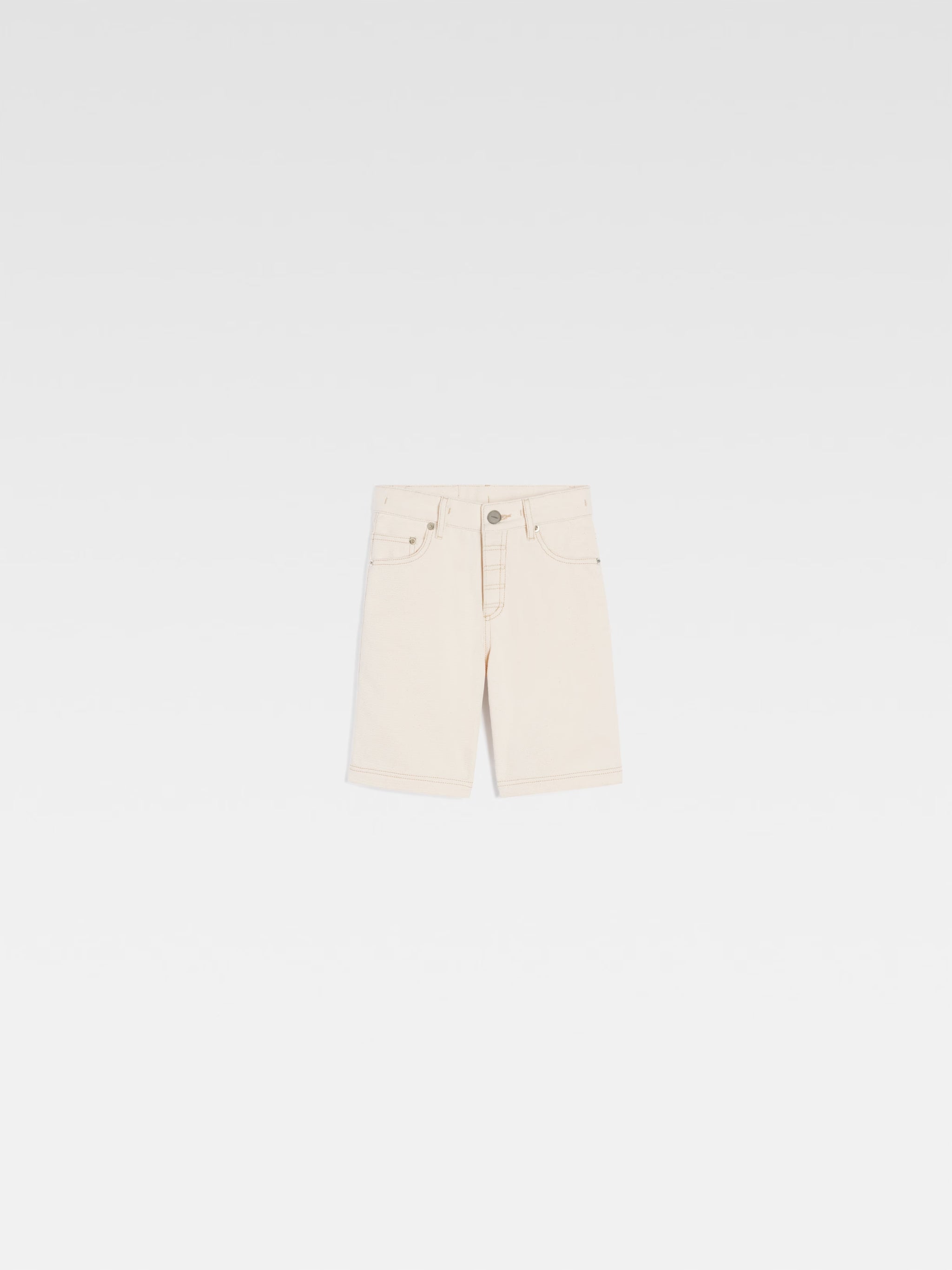 Jacquemus Kids Nimes Denim Shorts (Off White)