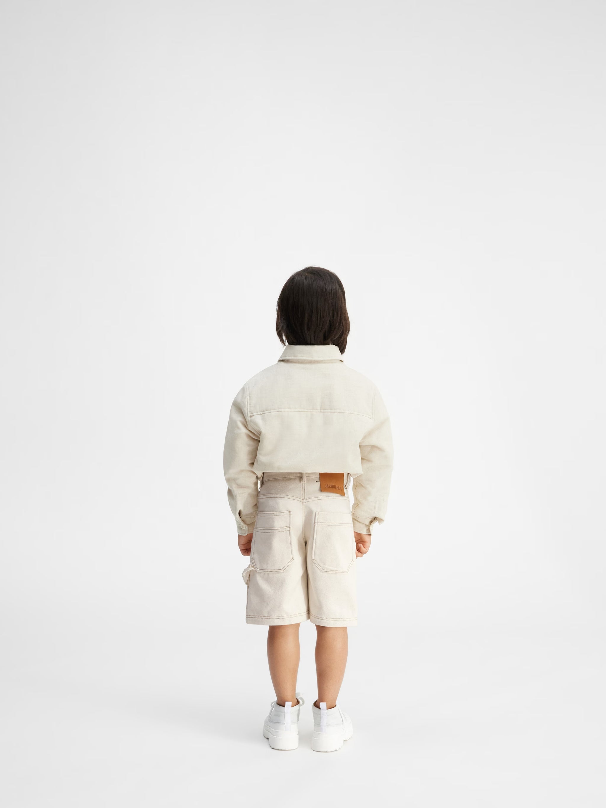 Jacquemus Kids Nimes Denim Shorts (Off White)