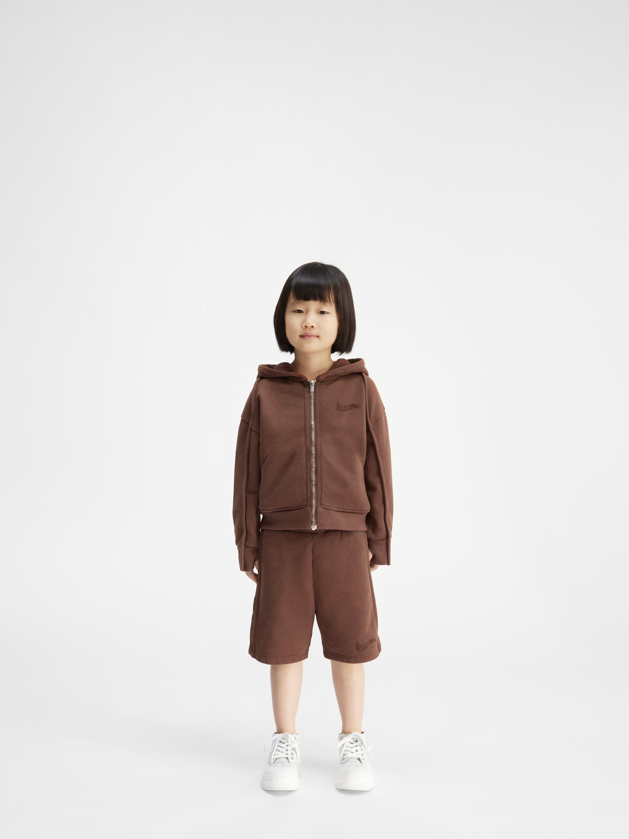 Jacquemus Kids Camargue Shorts (Dark Brown)