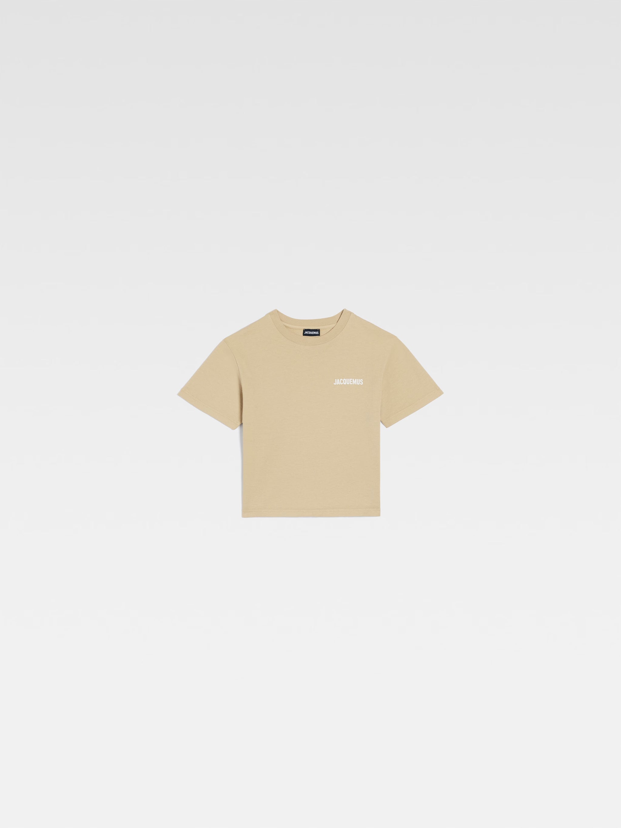 Jacquemus Kids Logo Short Sleeve T-Shirt (Beige)