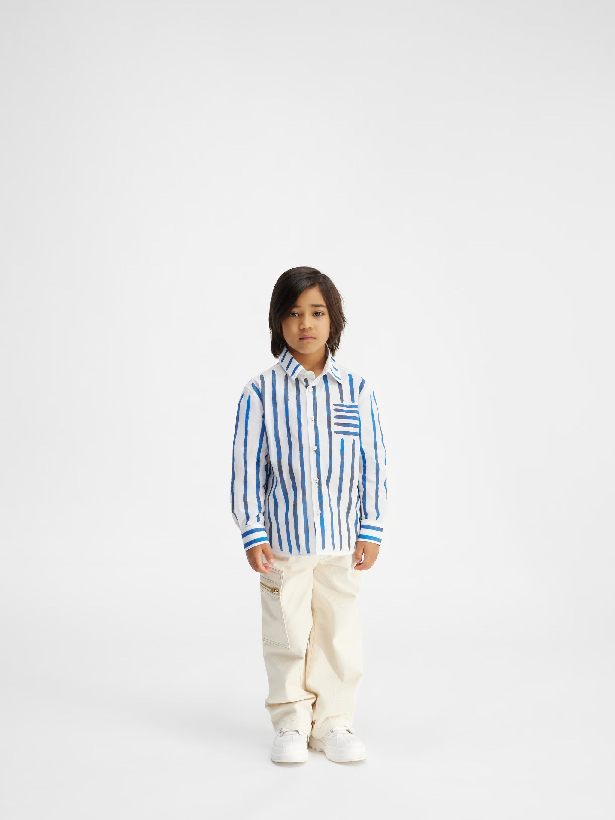 Jacquemus Kids Striped Shirt (Blue)