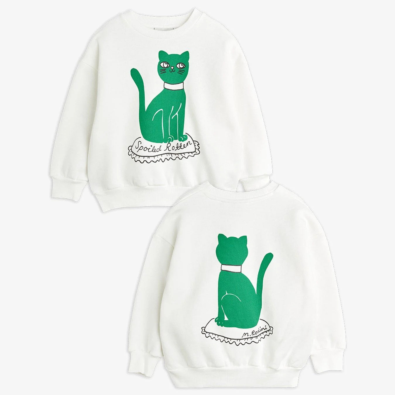 24AW MAIN Mini Rodini Cat Sweatshirt (White)