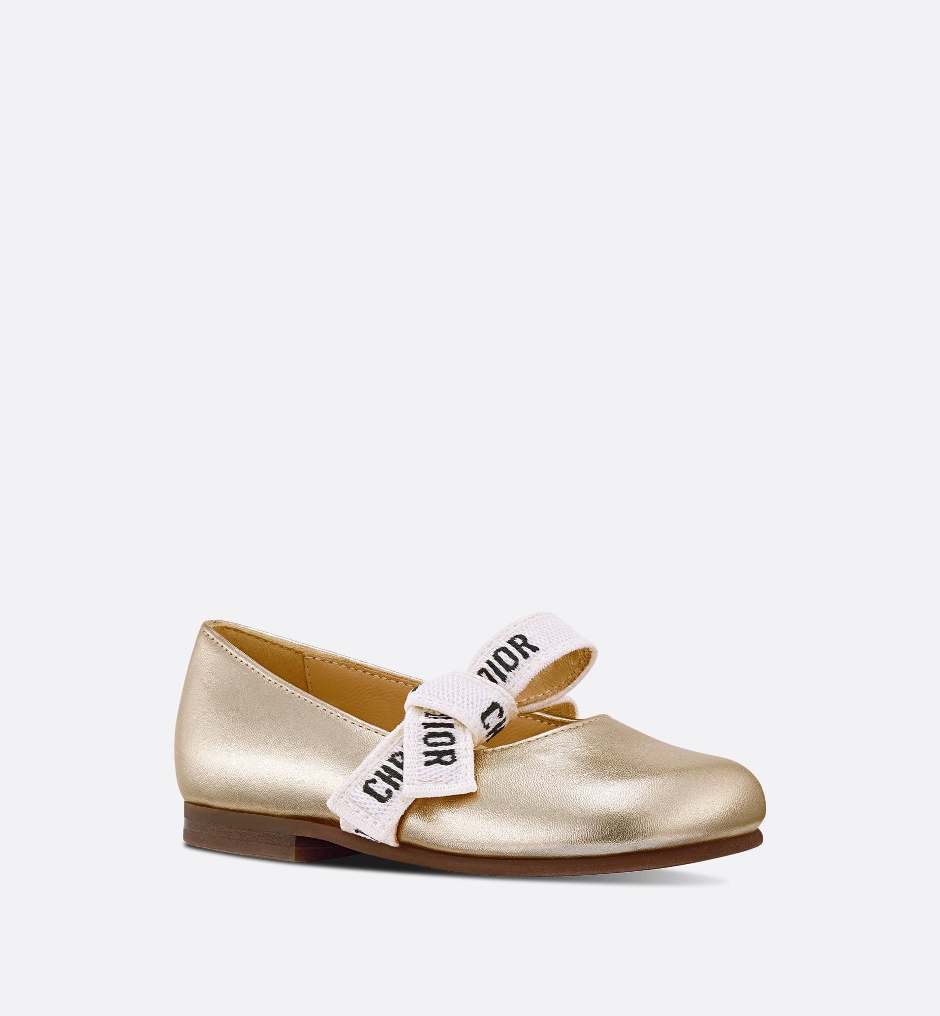 Dior Baby MISS B Ballerina Flats (Gold)