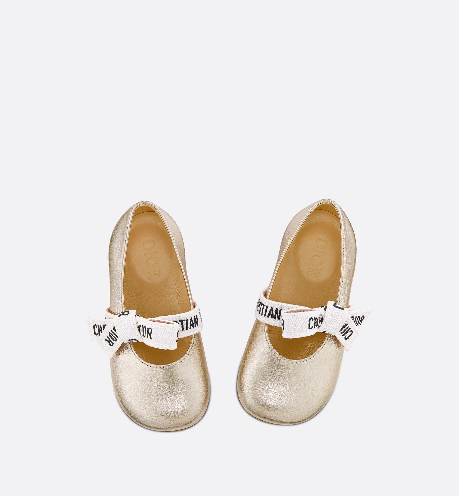 Dior Baby MISS B Ballerina Flats (Gold)