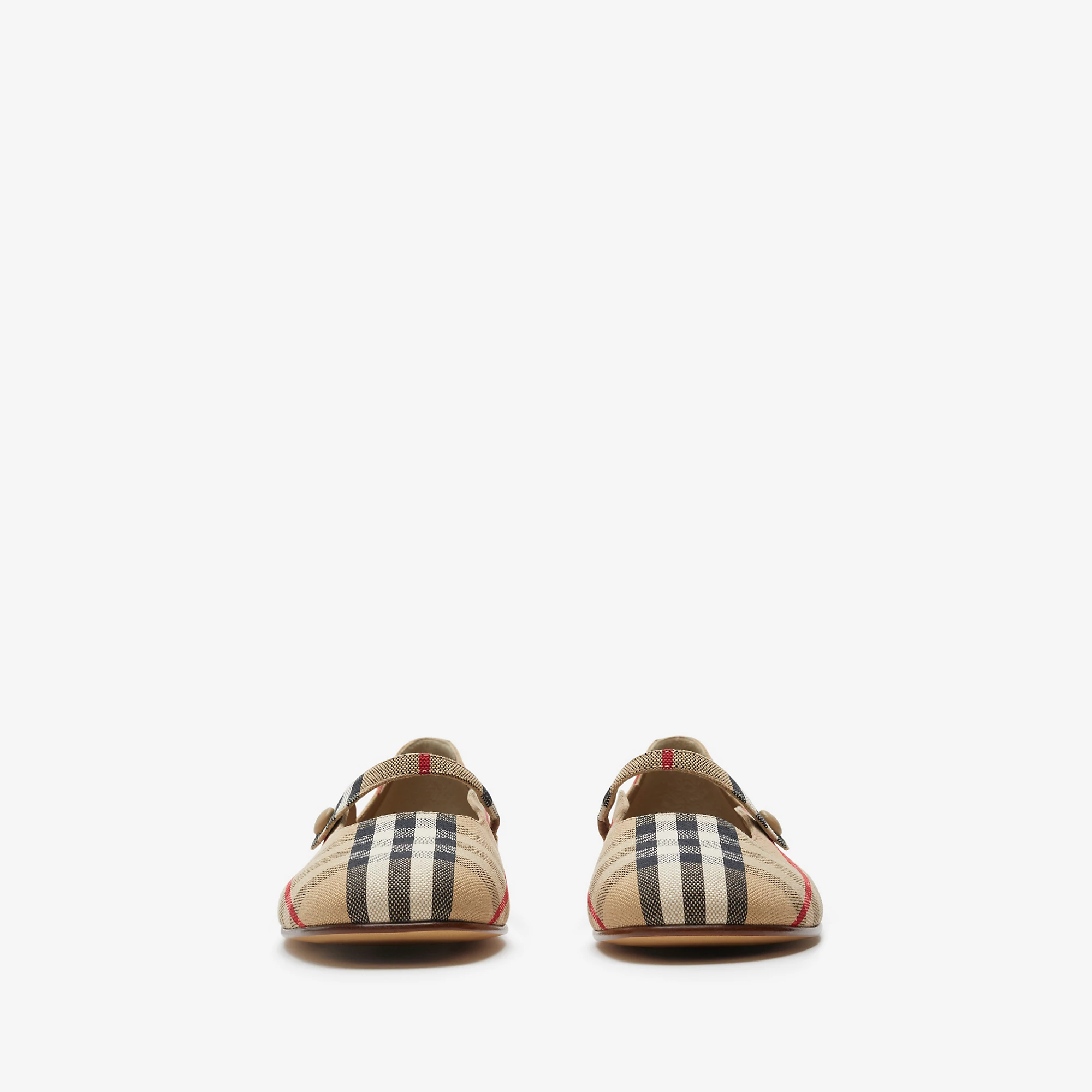 Burberry 24SS Check Mary Jane Flat Shoes (Beige)