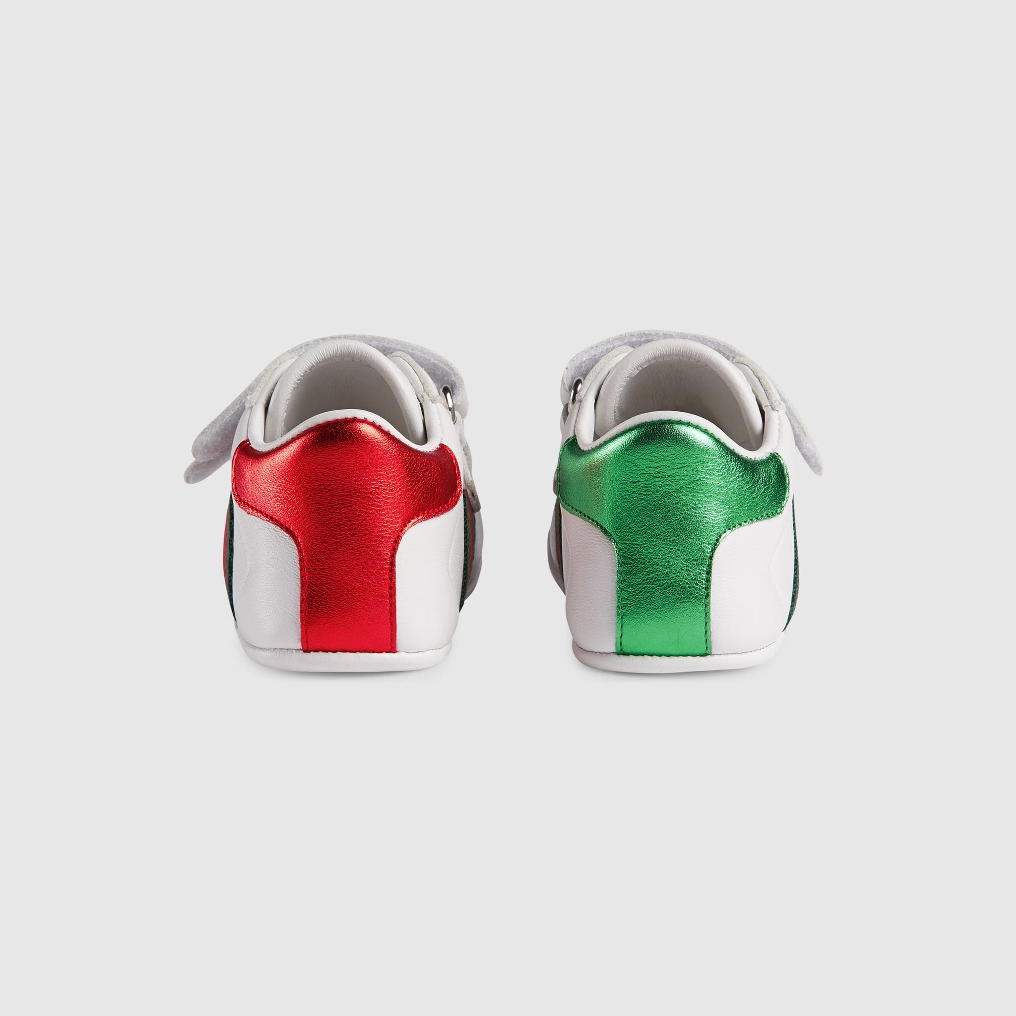 Gucci Baby Ace Leather Trainer Shoes (White)