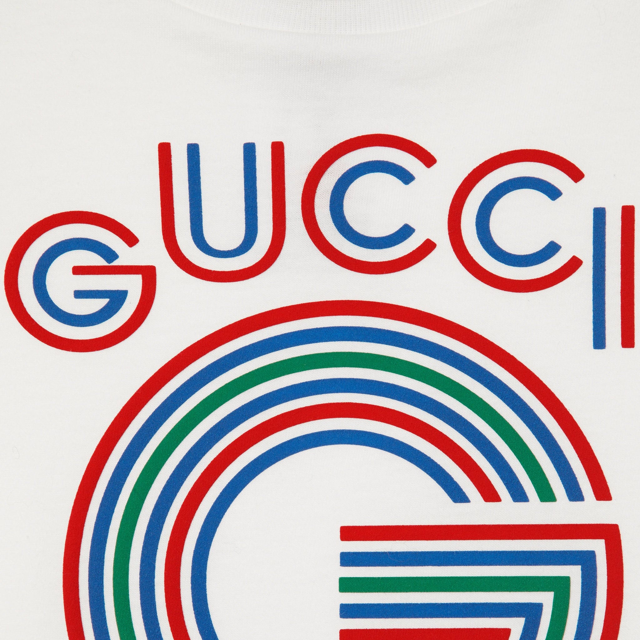 Gucci Kids G Print Cotton Short Sleeve T-Shirt (White)