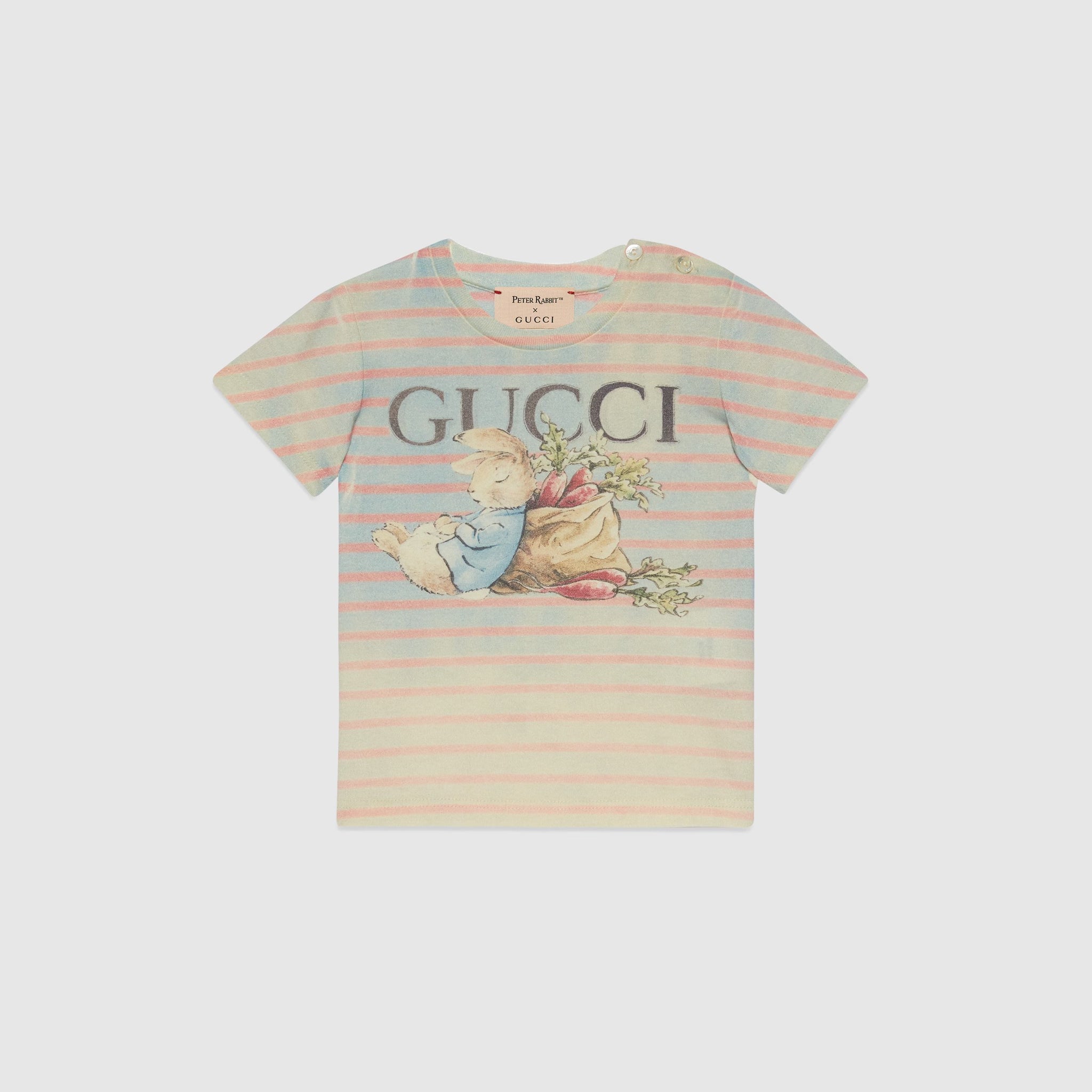 Gucci Baby Peter Rabbit Cotton Short Sleeve T-Shirt (Off White)