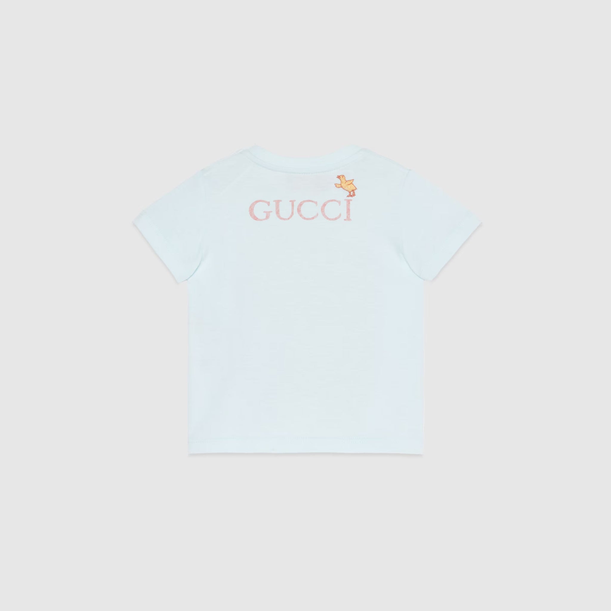 Gucci Baby Peter Rabbit Cotton Short Sleeve T-Shirt (Light Blue)