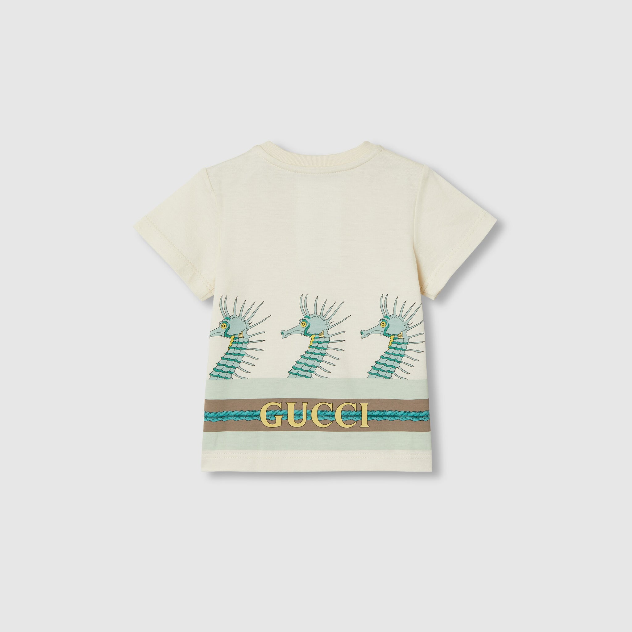 Gucci Baby Print Cotton Short Sleeve T-Shirt (White)