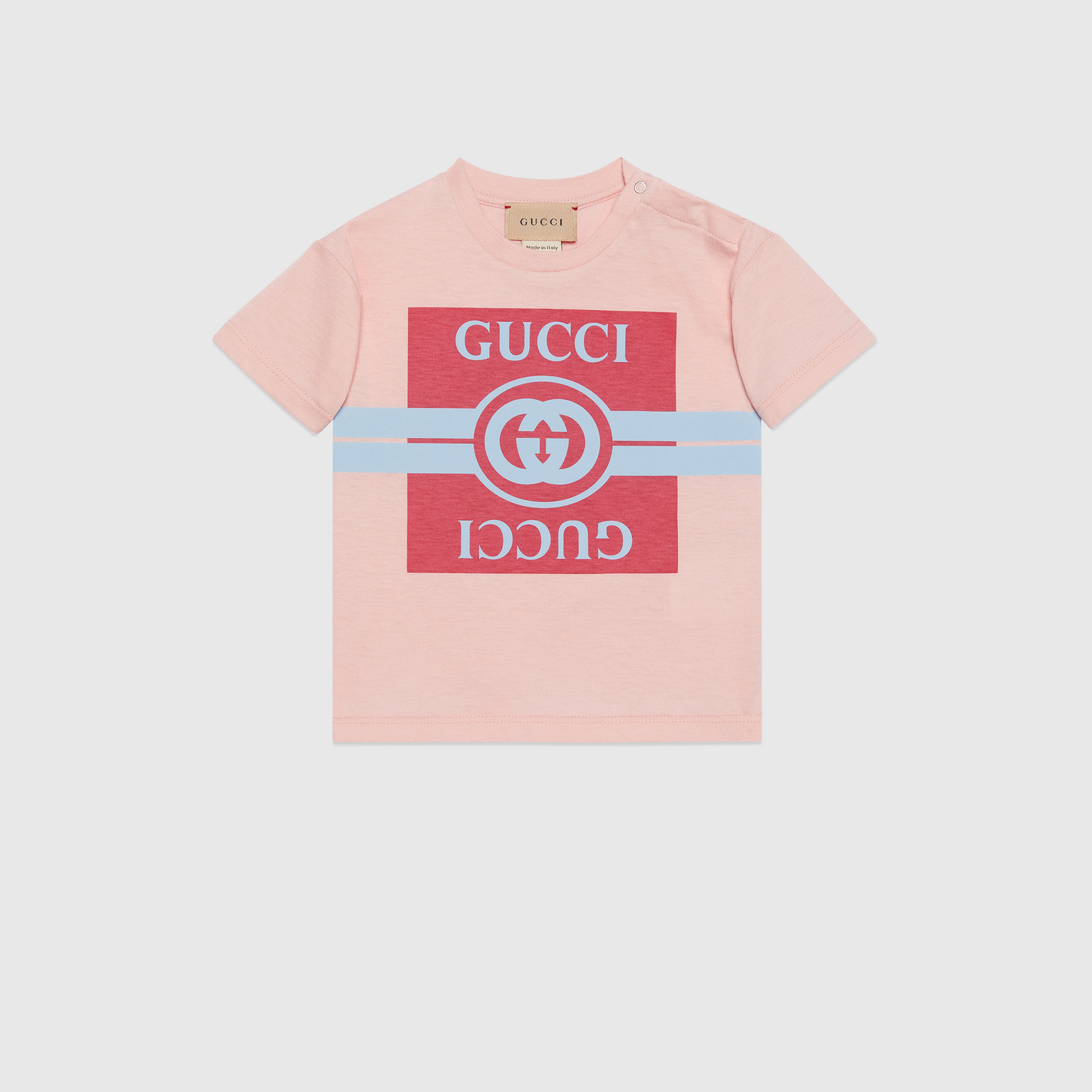 Gucci Baby Logo Print Cotton Jersey Short Sleeve T-Shirt (2 Colors)