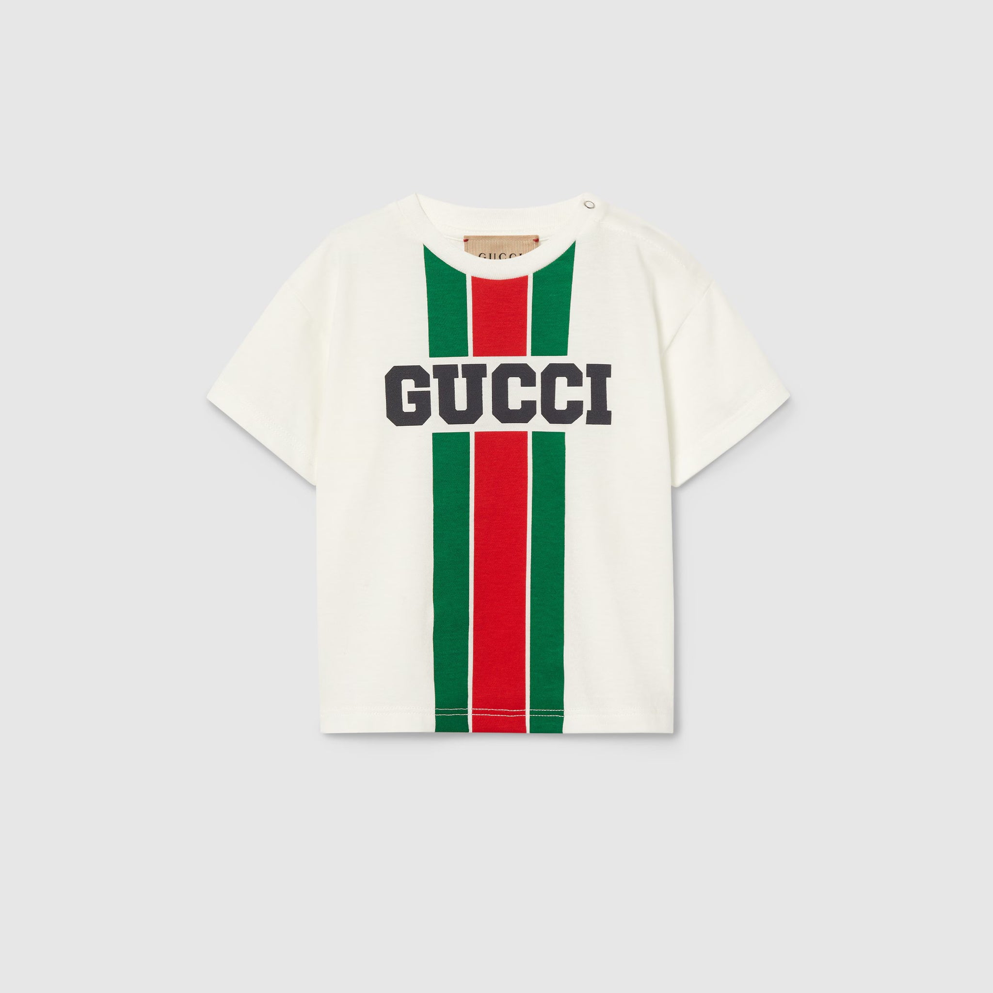 Gucci Baby Print Cotton Short Sleeve T-Shirt (White)