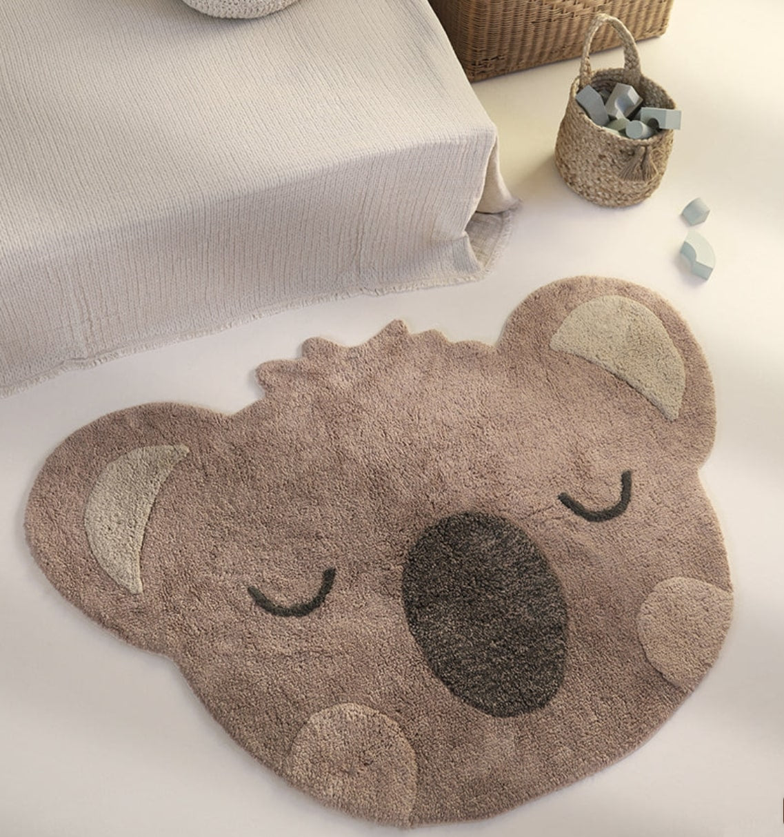 NATIO LITTLE OLSEN KOALA COTTON RUG