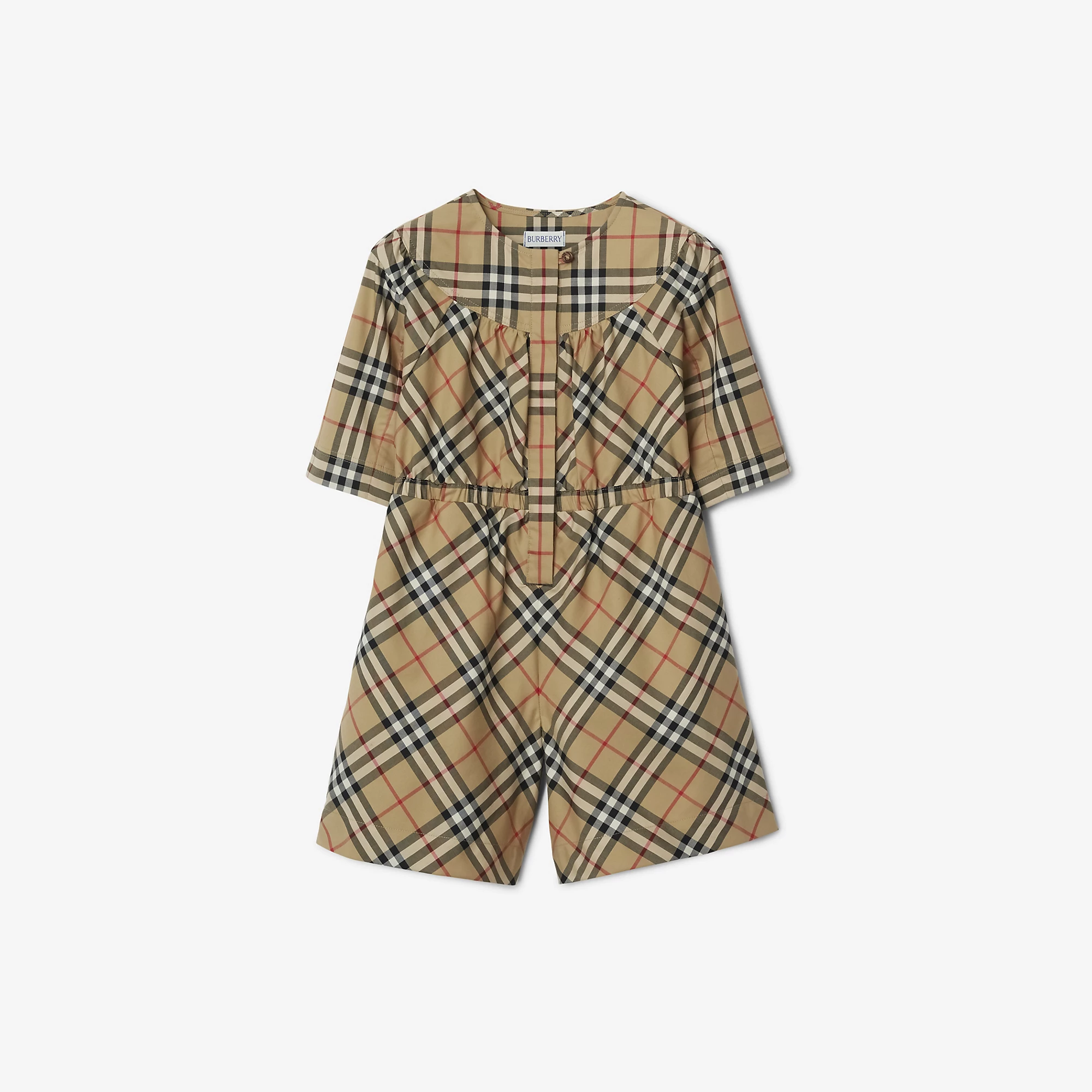 Burberry 24SS Check Jumpsuit (Beige)