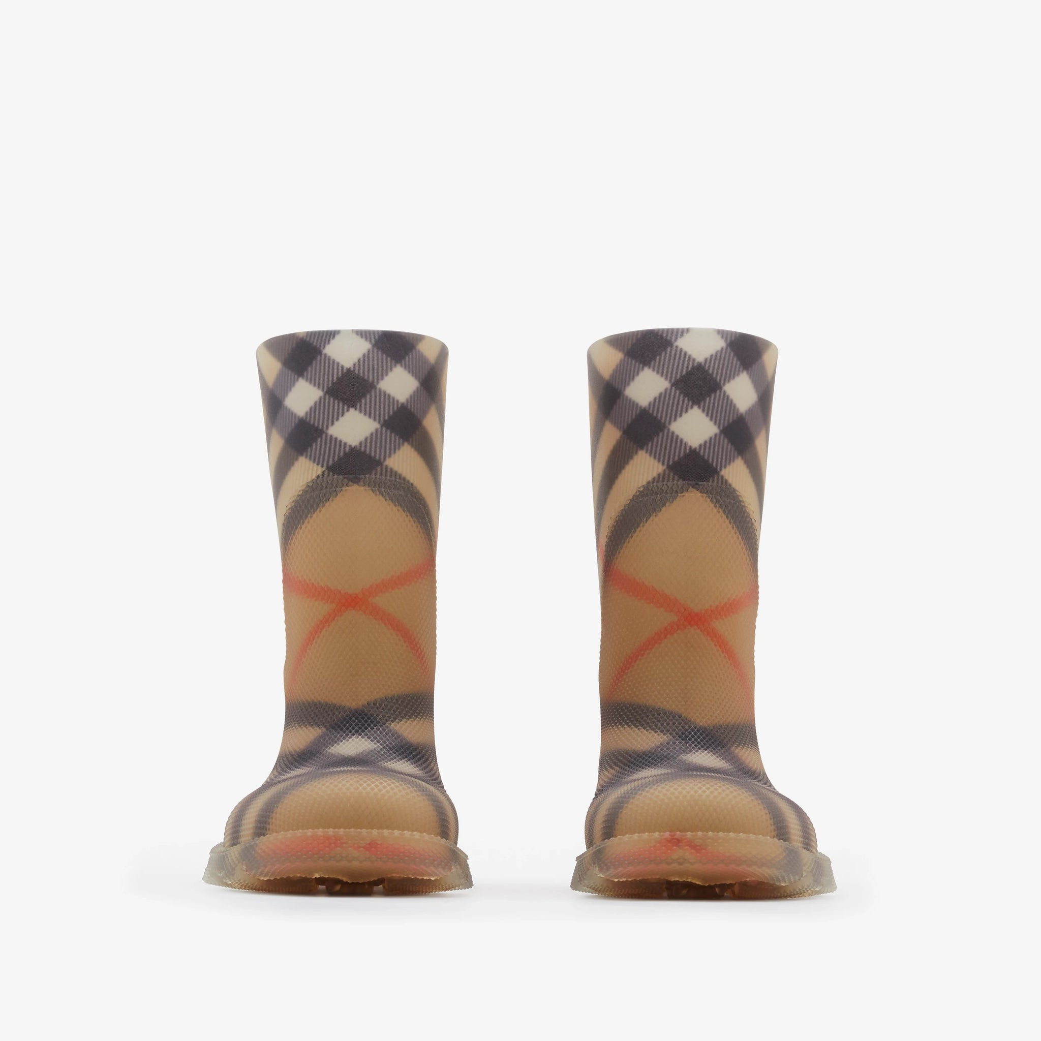 Burberry Baby &amp; Kids Check Rain Boots (Sand)