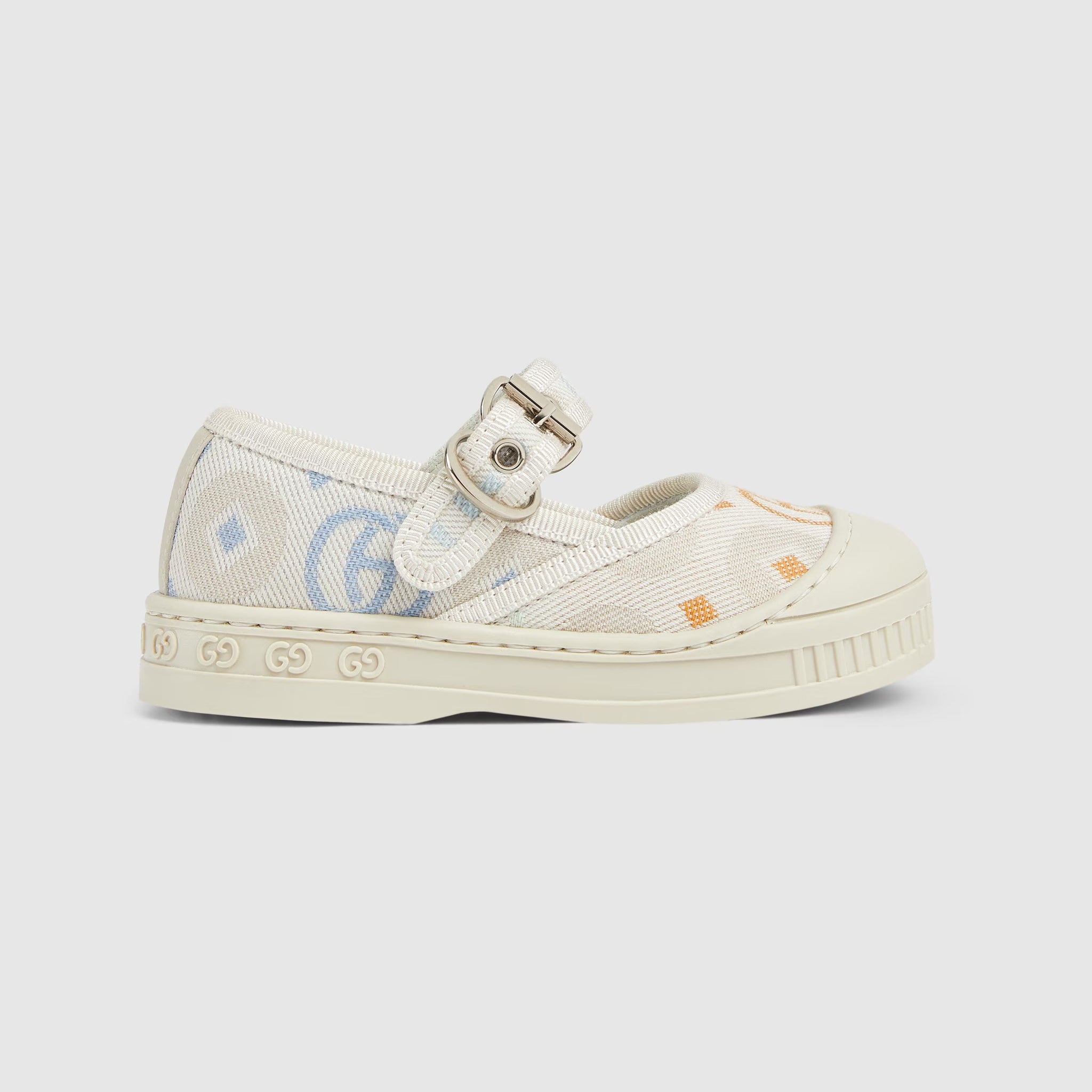 Gucci Baby Double G Ballerina Flats (White)