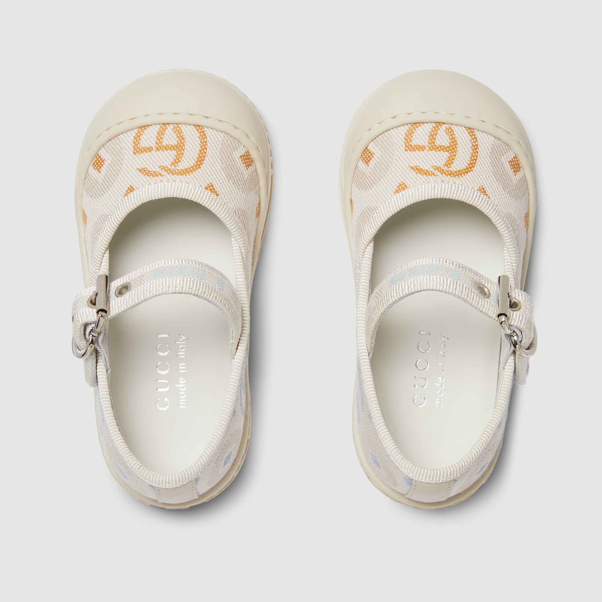 Gucci Baby Double G Ballerina Flats (White)