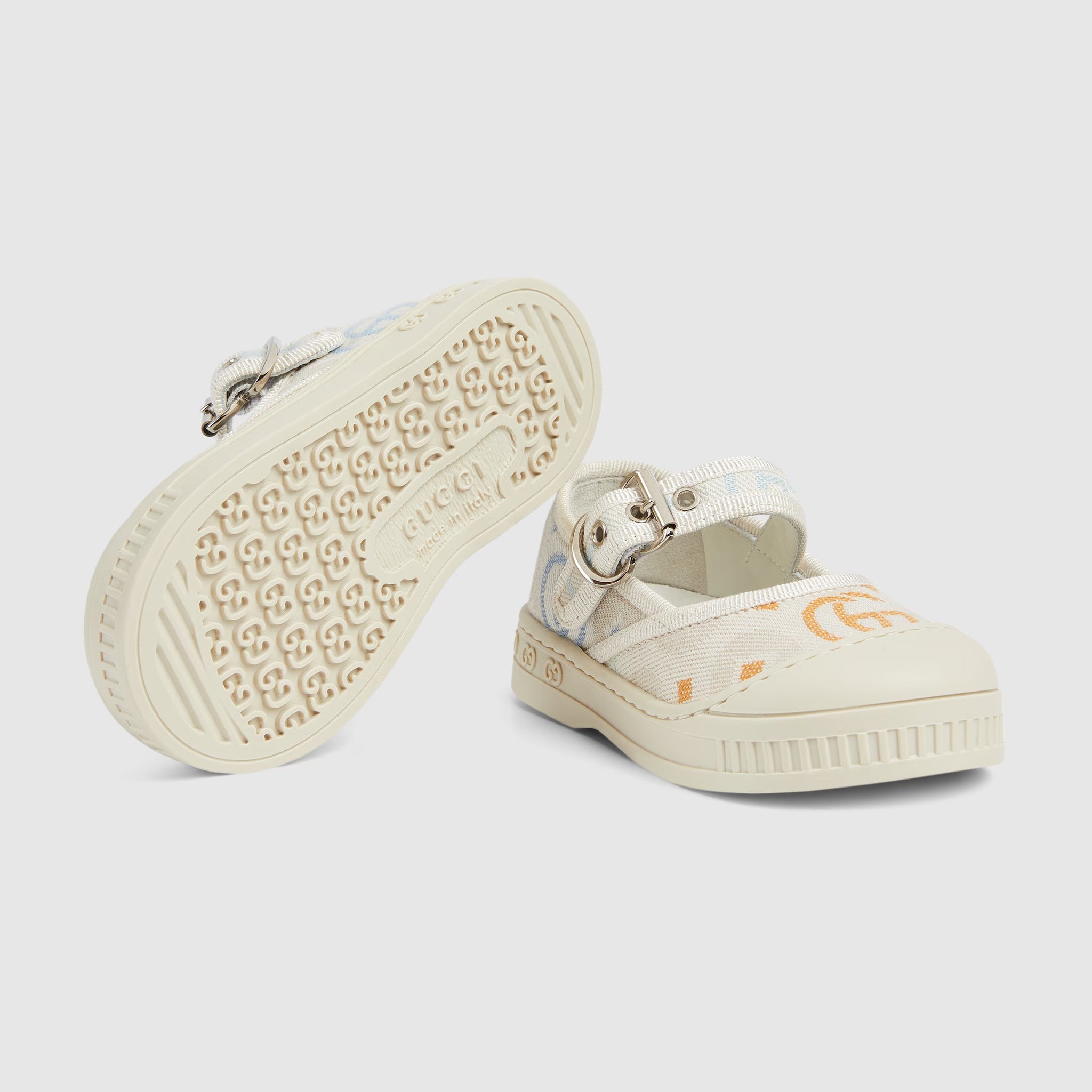 Gucci Baby Double G Ballerina Flats (White)