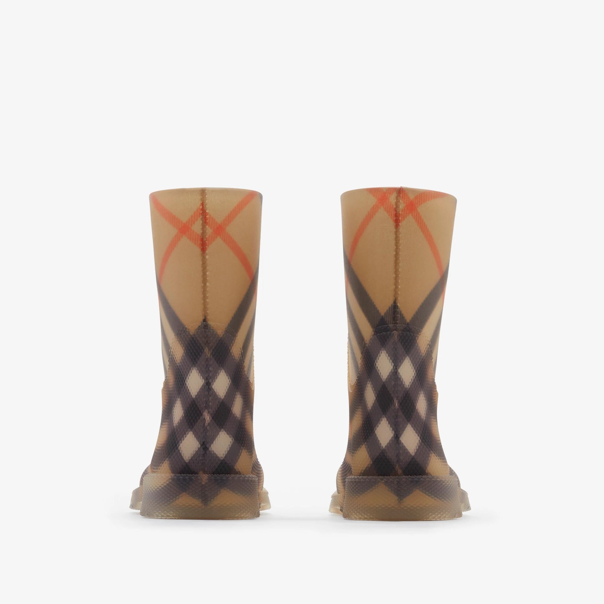 Burberry Baby &amp; Kids Check Rain Boots (Sand)