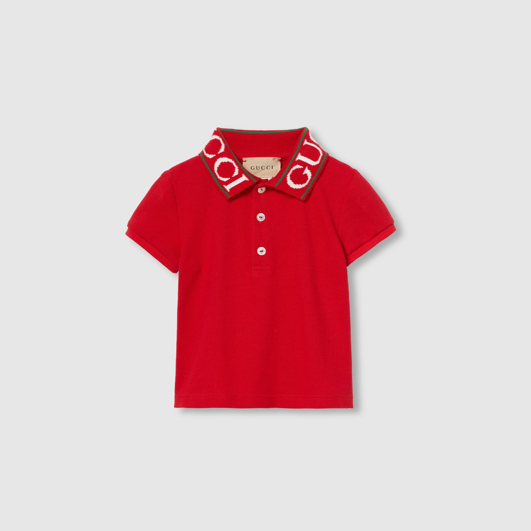 Gucci Baby Cotton Polo Shirt (Red)