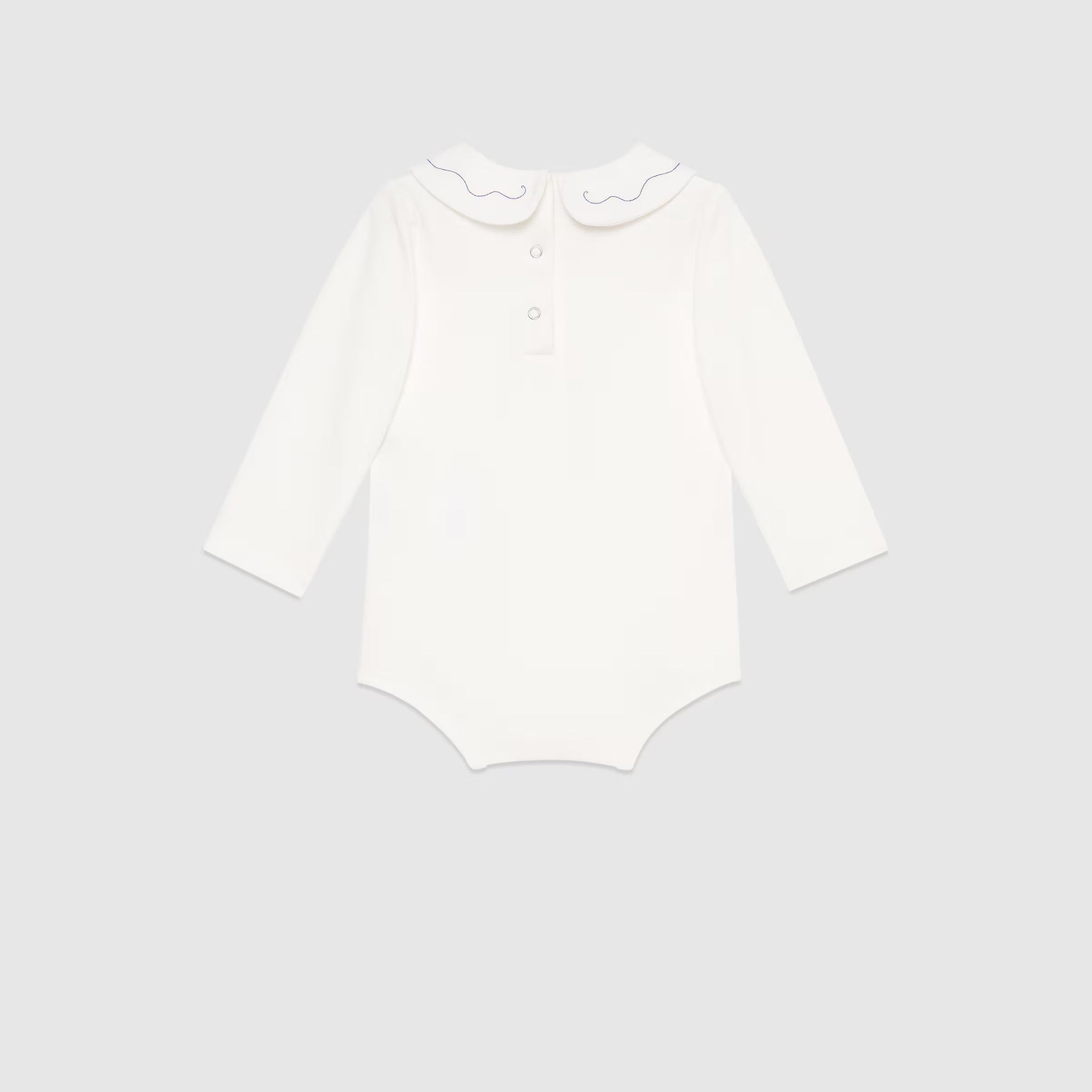 Gucci Baby Peter Rabbit Cotton Jersey Bodysuit (White)