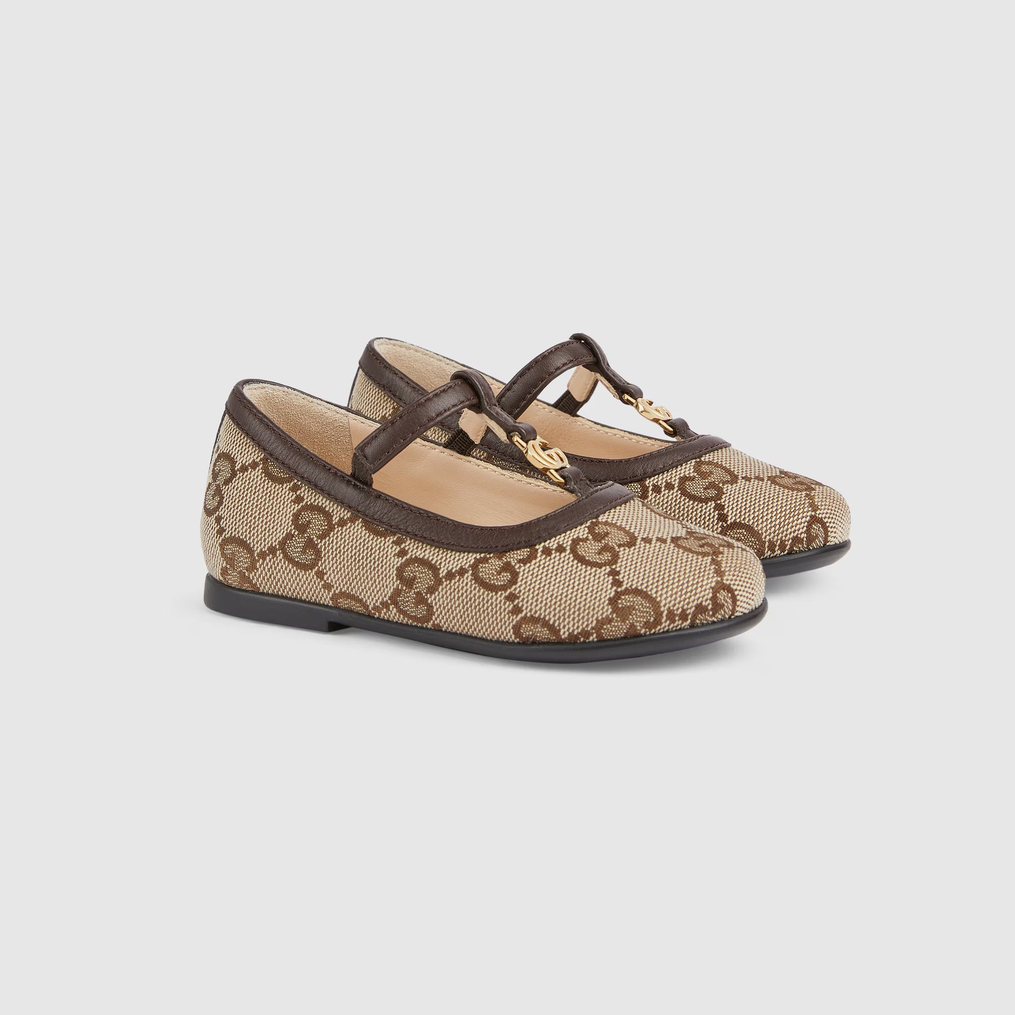 Gucci Baby GG Ballerina Flats (Beige)