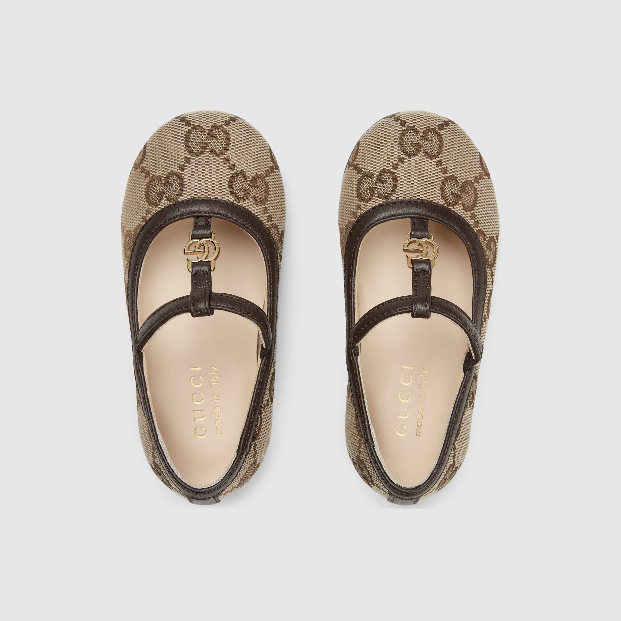 Gucci Baby GG Ballerina Flats (Beige)