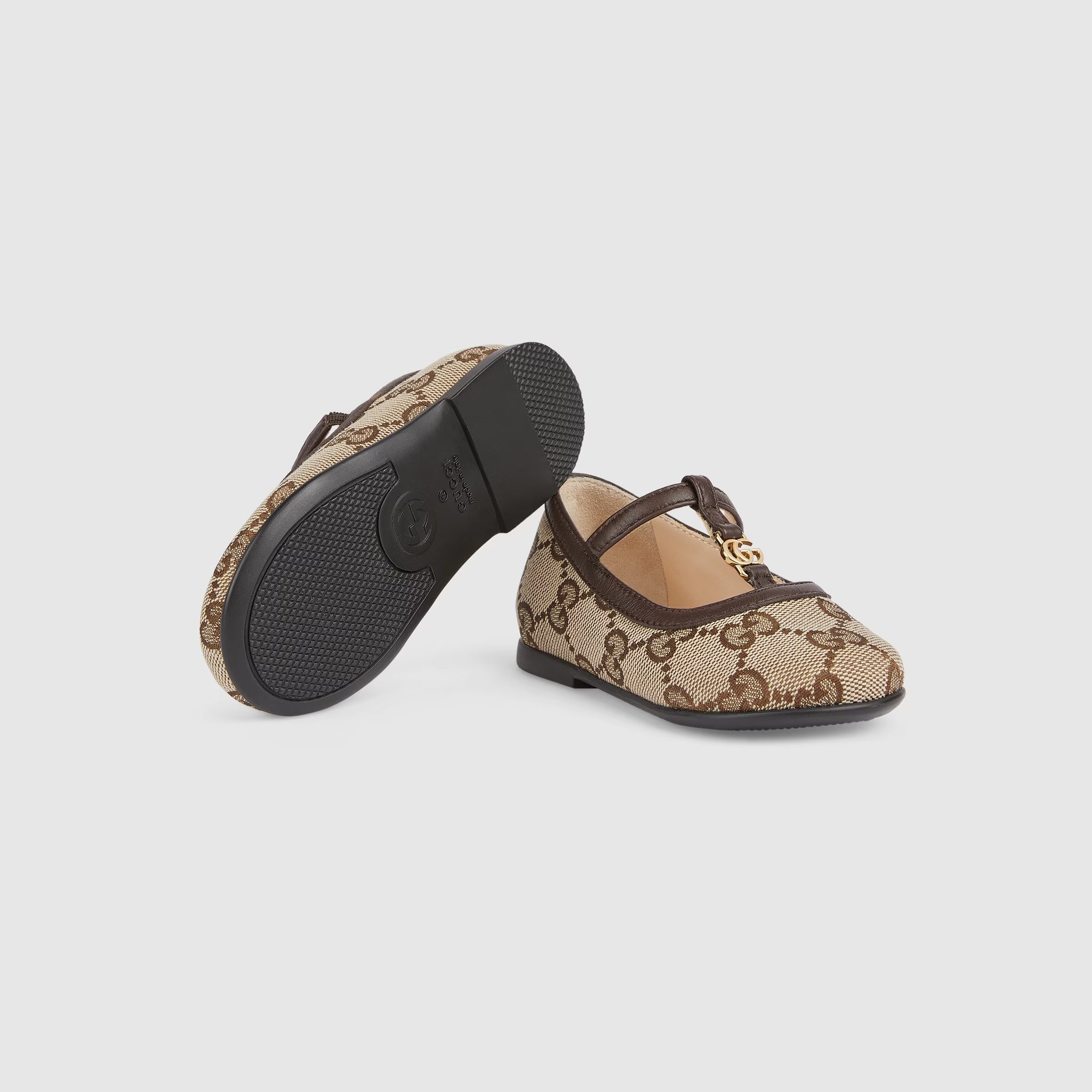 Gucci Baby GG Ballerina Flats (Beige)