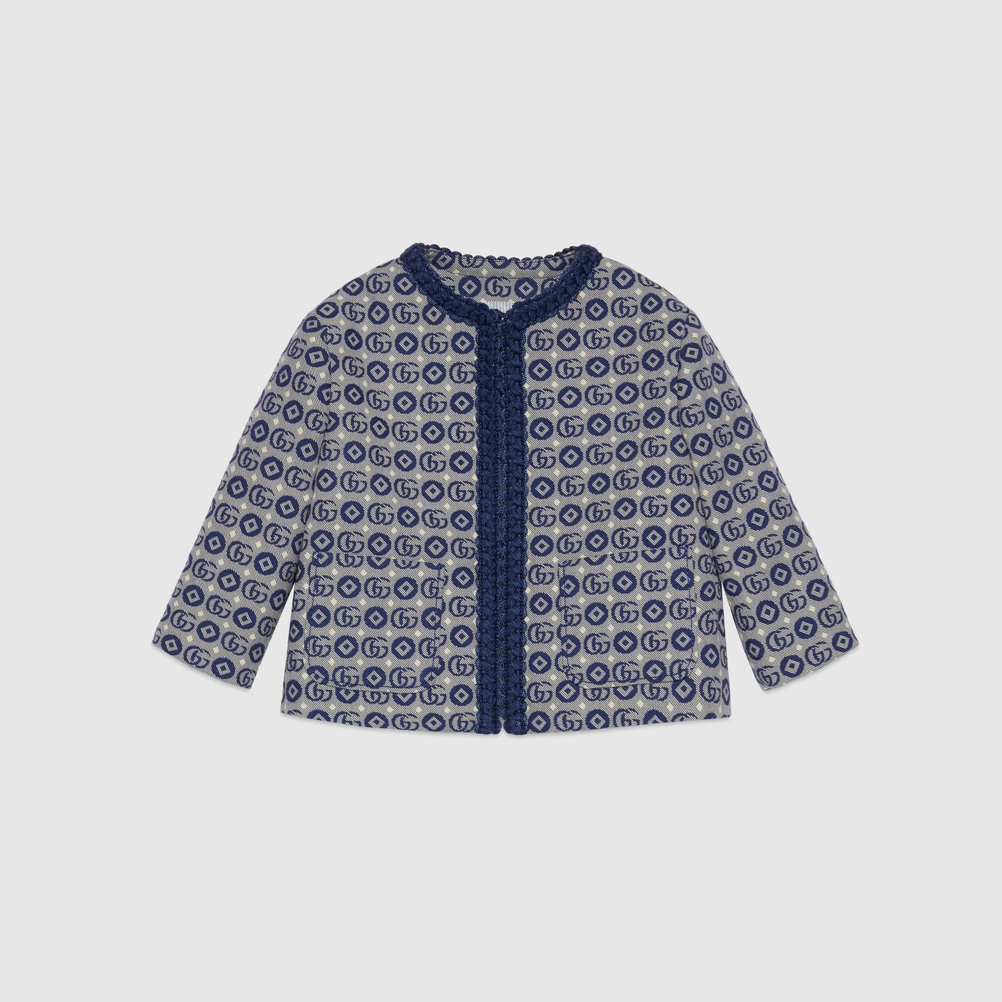 Gucci Baby GG Cotton Fabric Jacket (Blue)