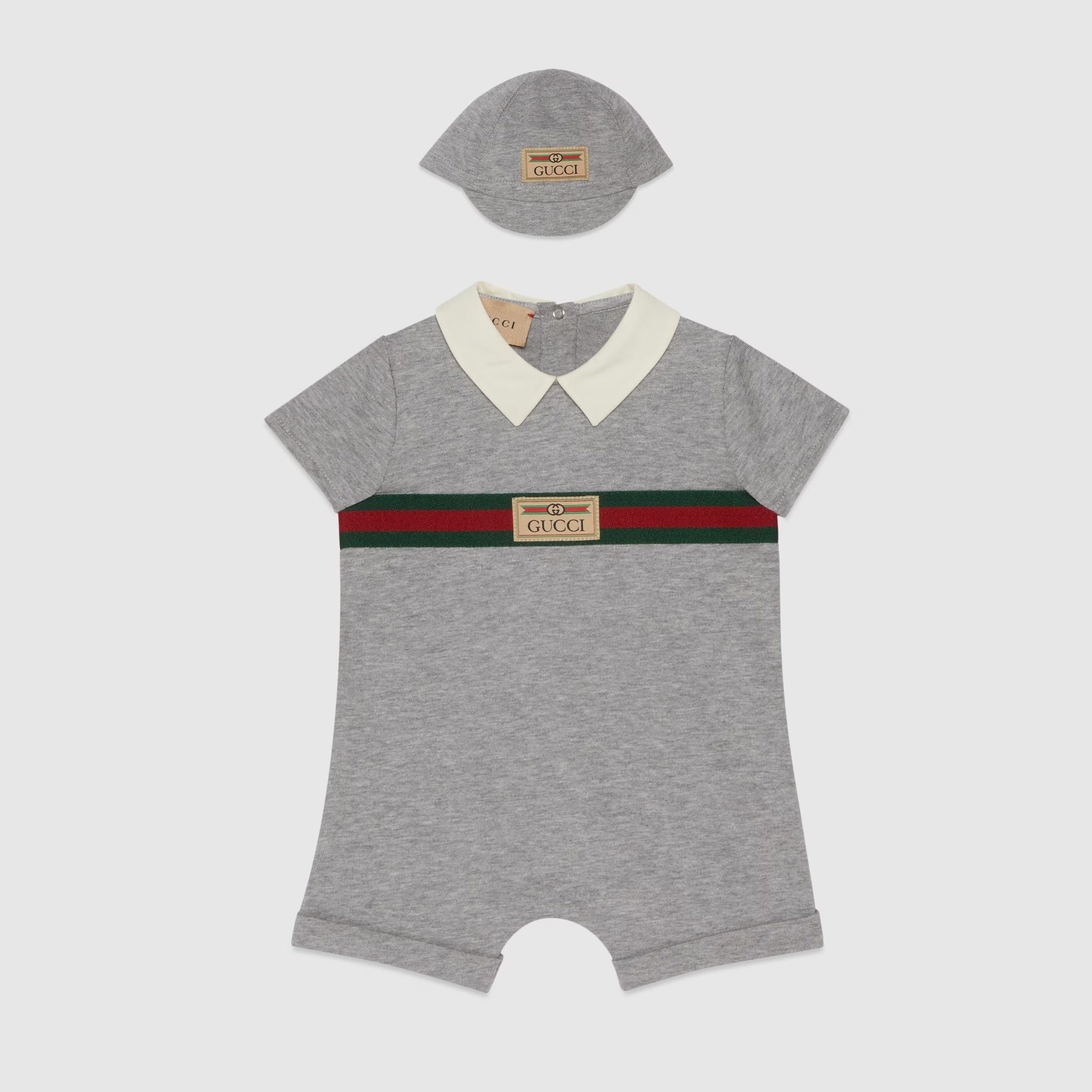 Gucci Baby Cotton Jersey Bodysuit Gift Set (2 Colors)