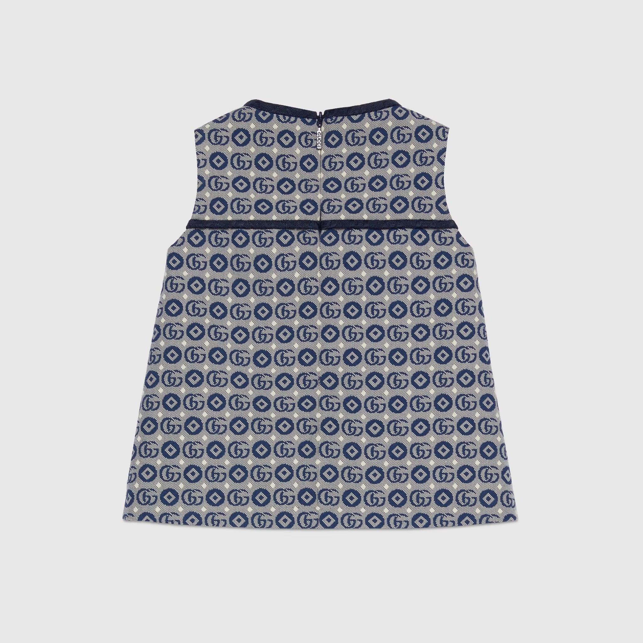 Gucci Baby GG Cotton Fabric Dress (Blue)