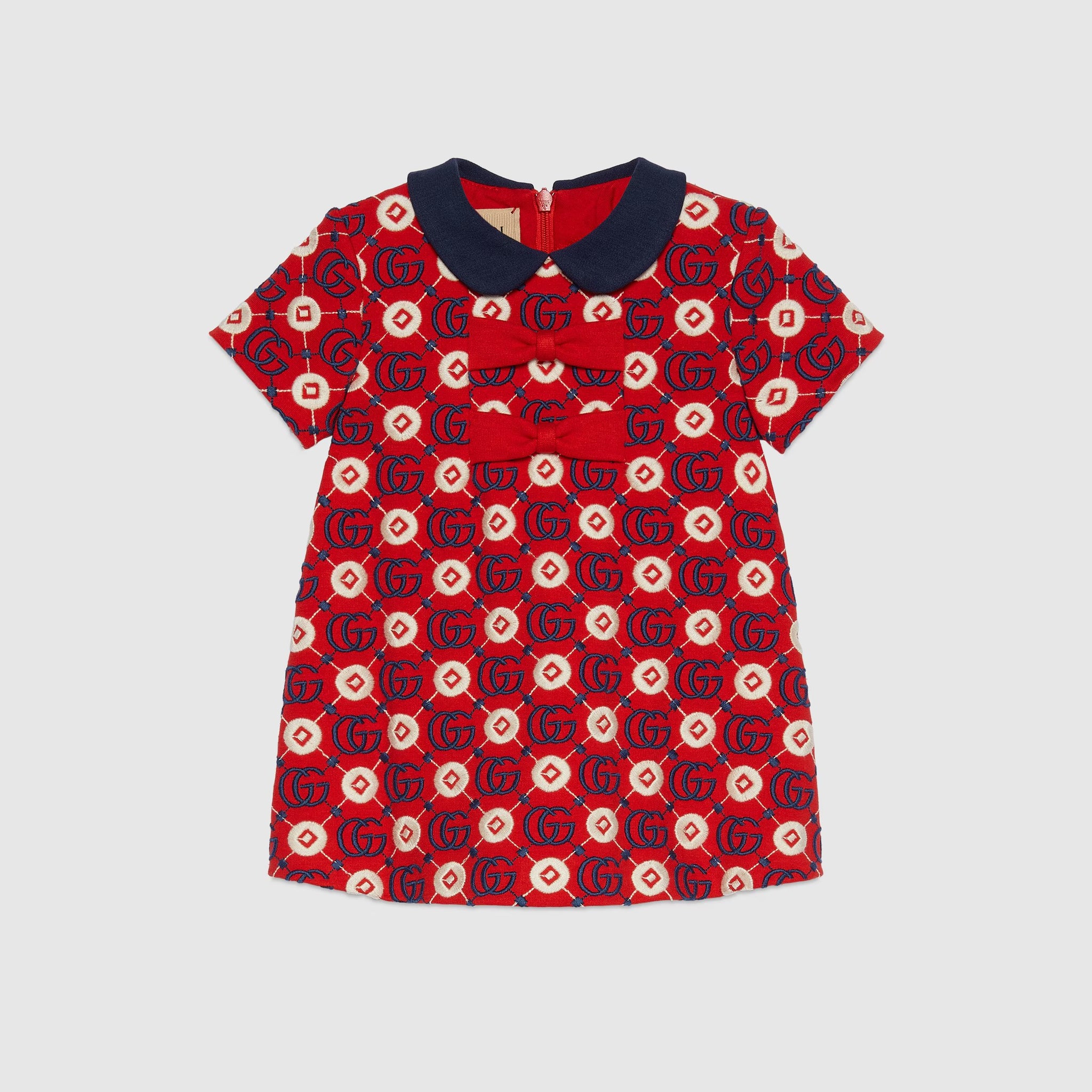 Gucci Baby Embroidered Jersey Viscose Dress (Red)