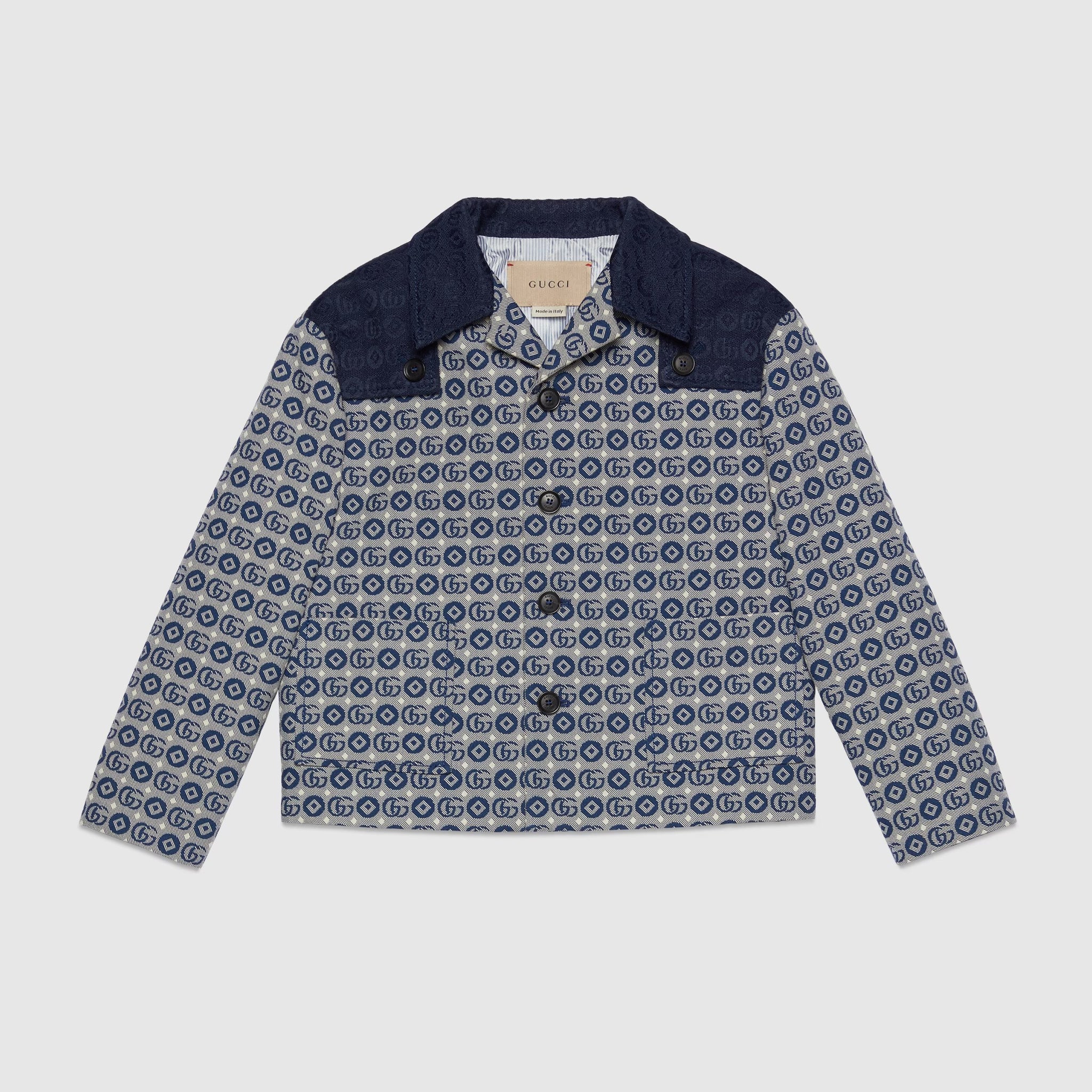 Gucci Kids GG Cotton Jacket (Blue)