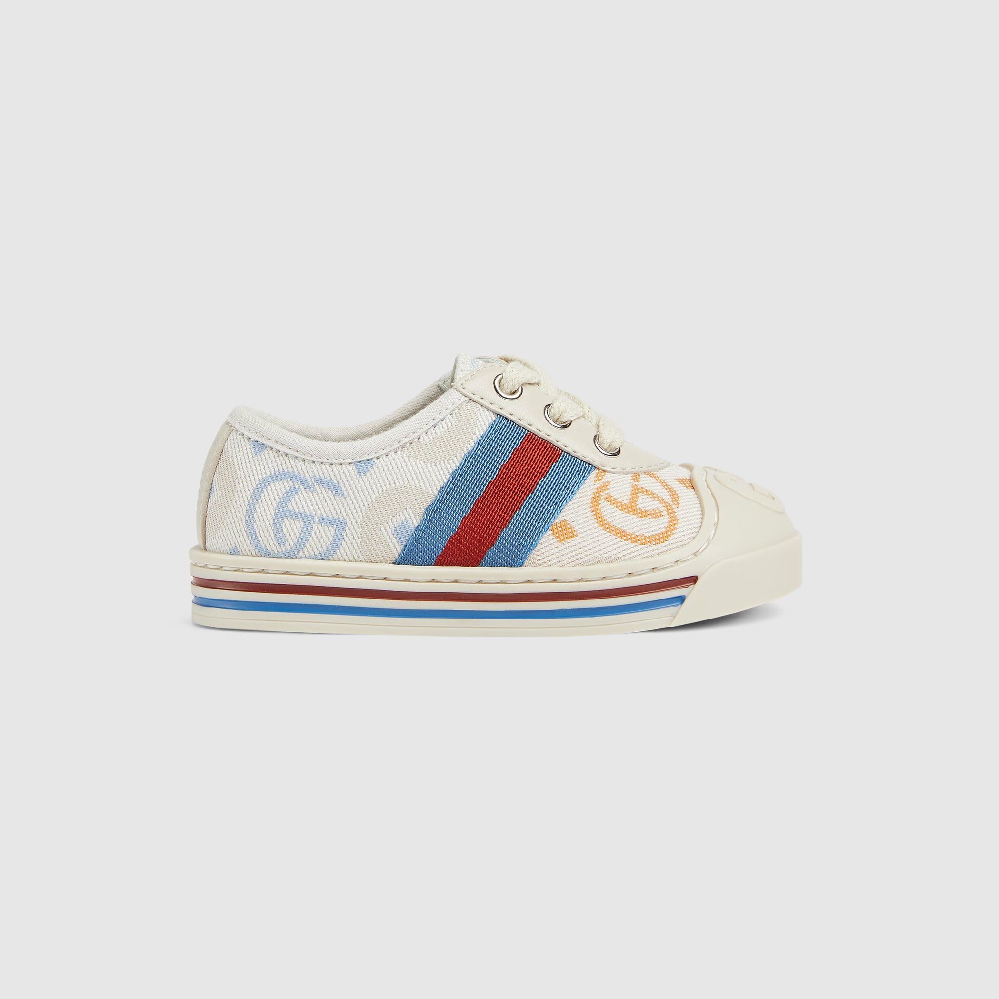 Gucci Baby Web Sneakers (White)