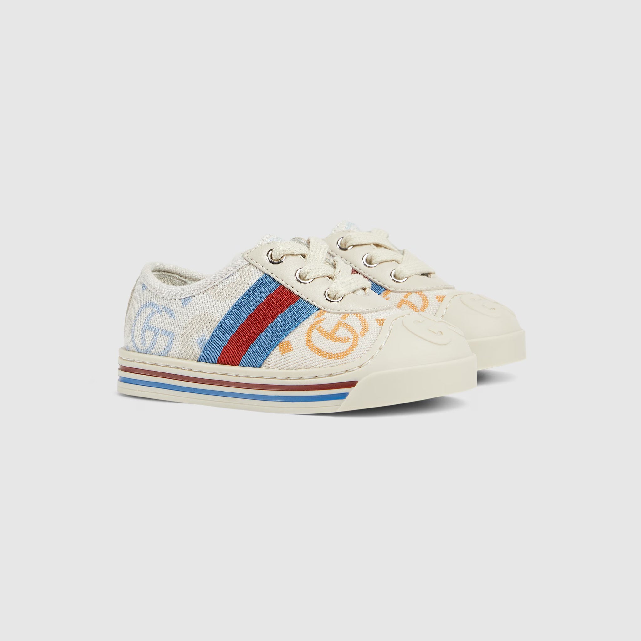 Gucci Baby Web Sneakers (White)