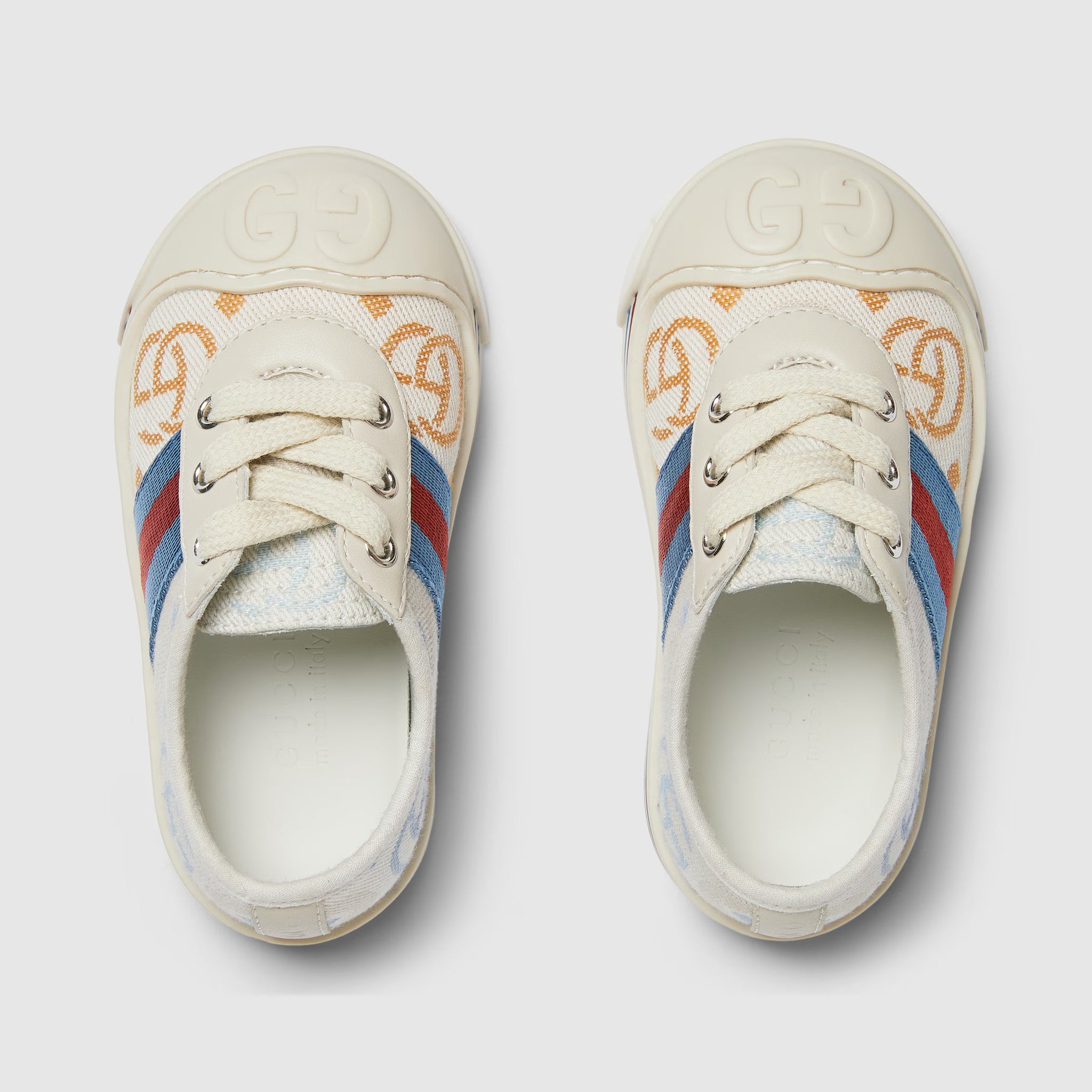 Gucci Baby Web Sneakers (White)