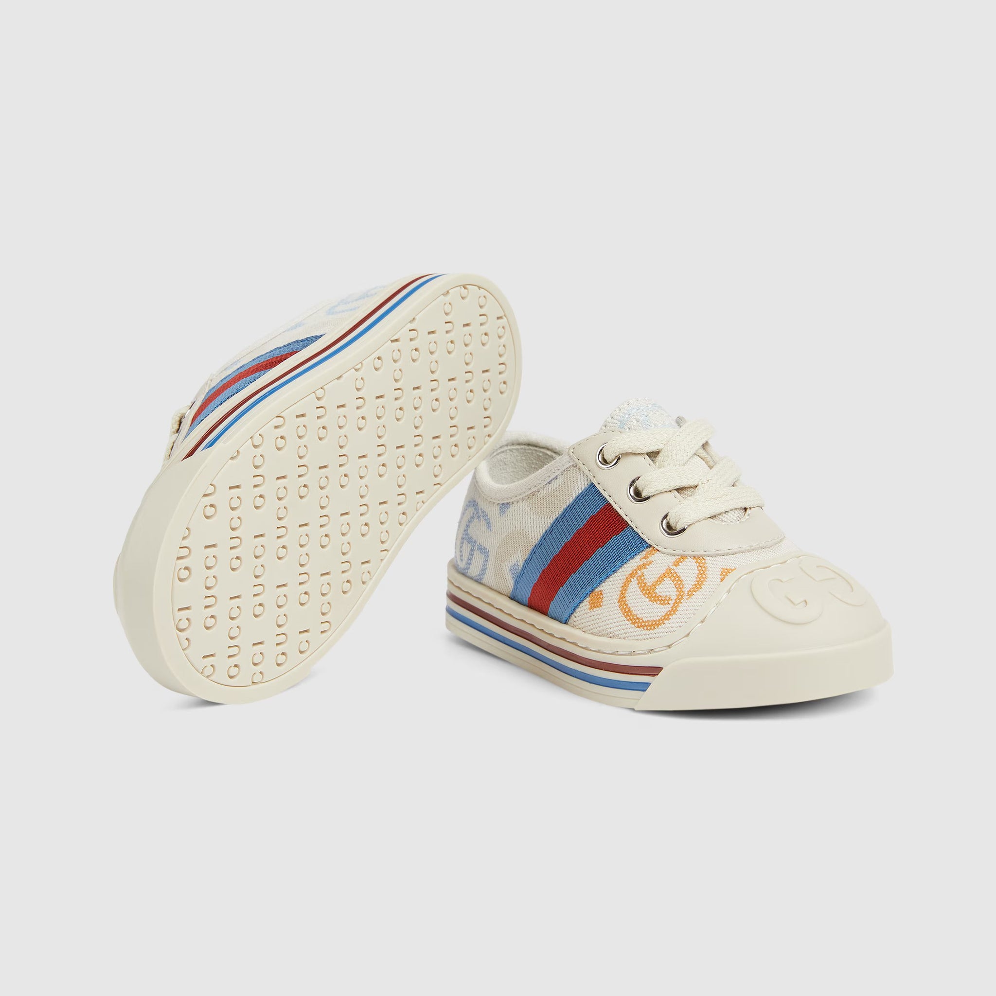 Gucci Baby Web Sneakers (White)