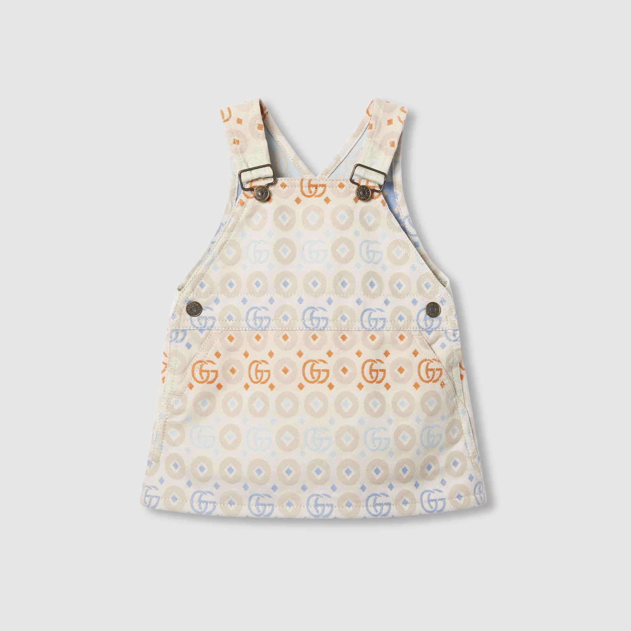 Gucci Double G Motif Overall Dress (Beige)