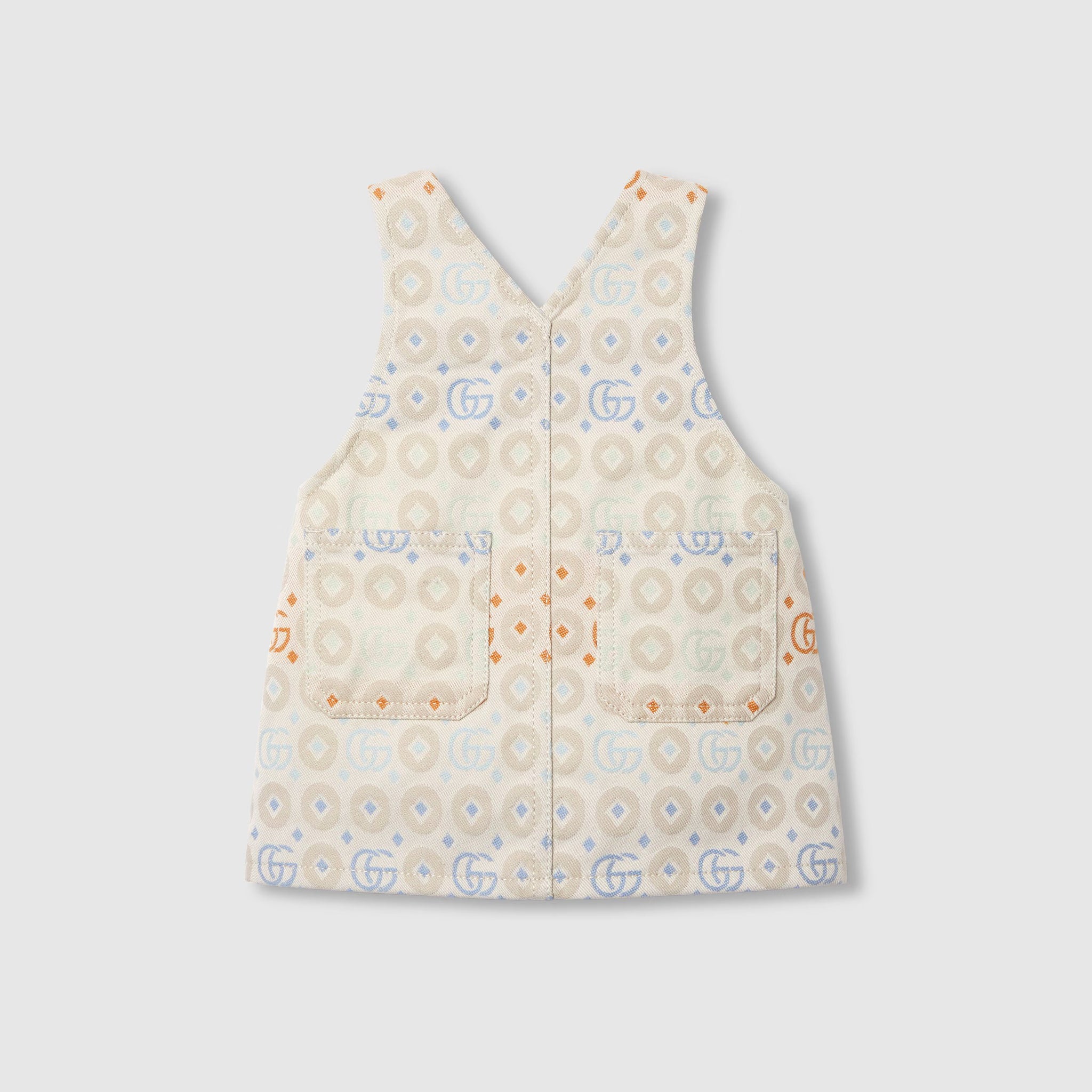 Gucci Double G Motif Overall Dress (Beige)